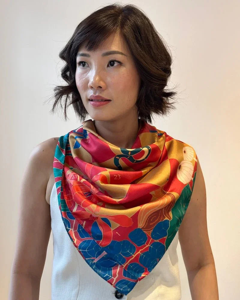 BINARY STYLE | Snake and Ladder Silk Scarf