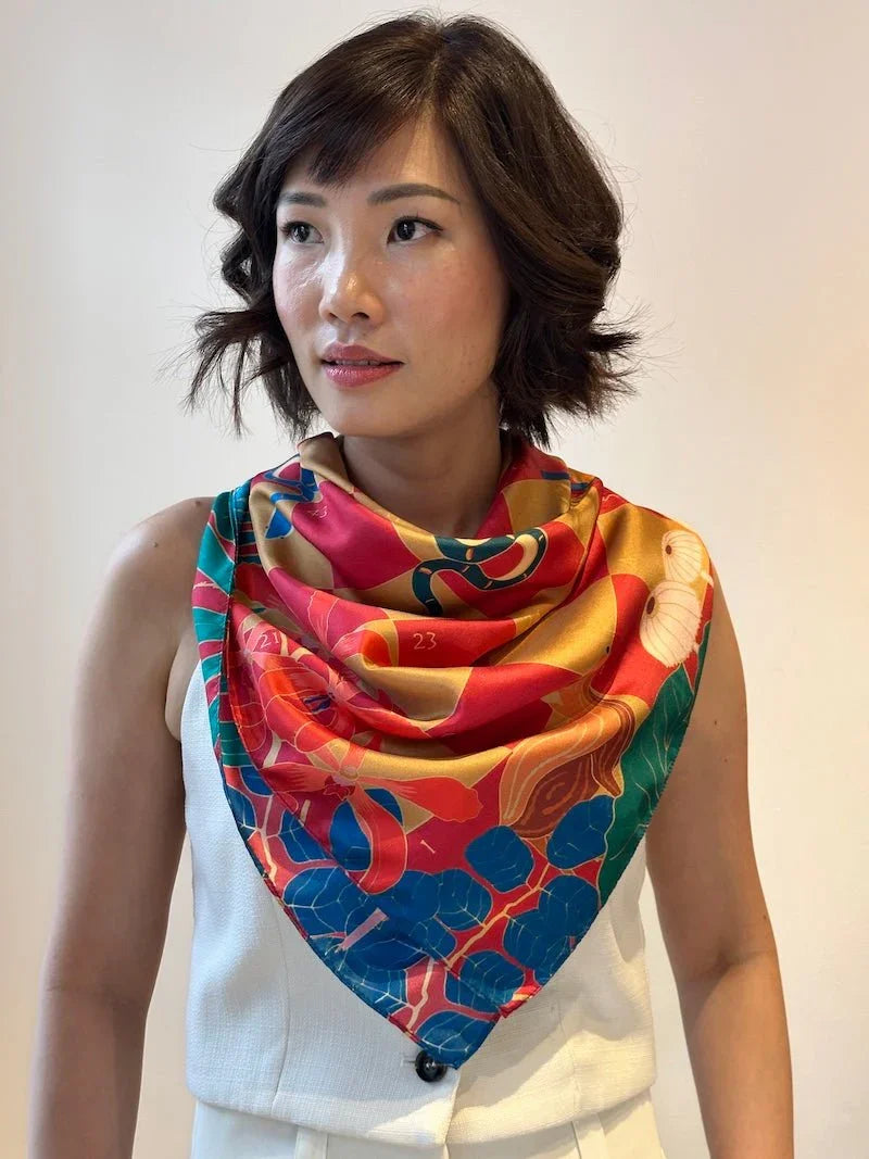 BINARY STYLE | Snake and Ladder Silk Scarf