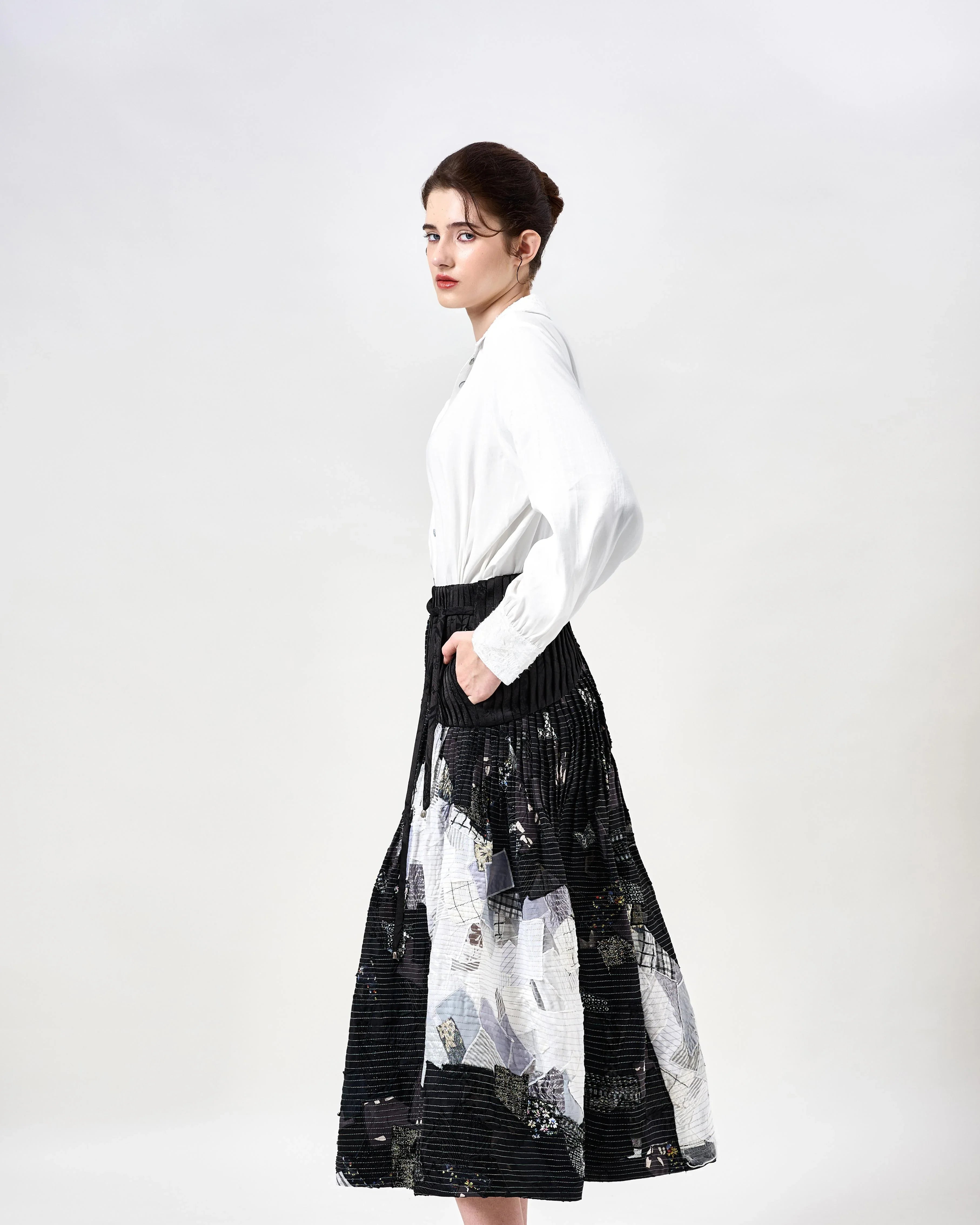 KHAAR | March Flower Midi Skirt