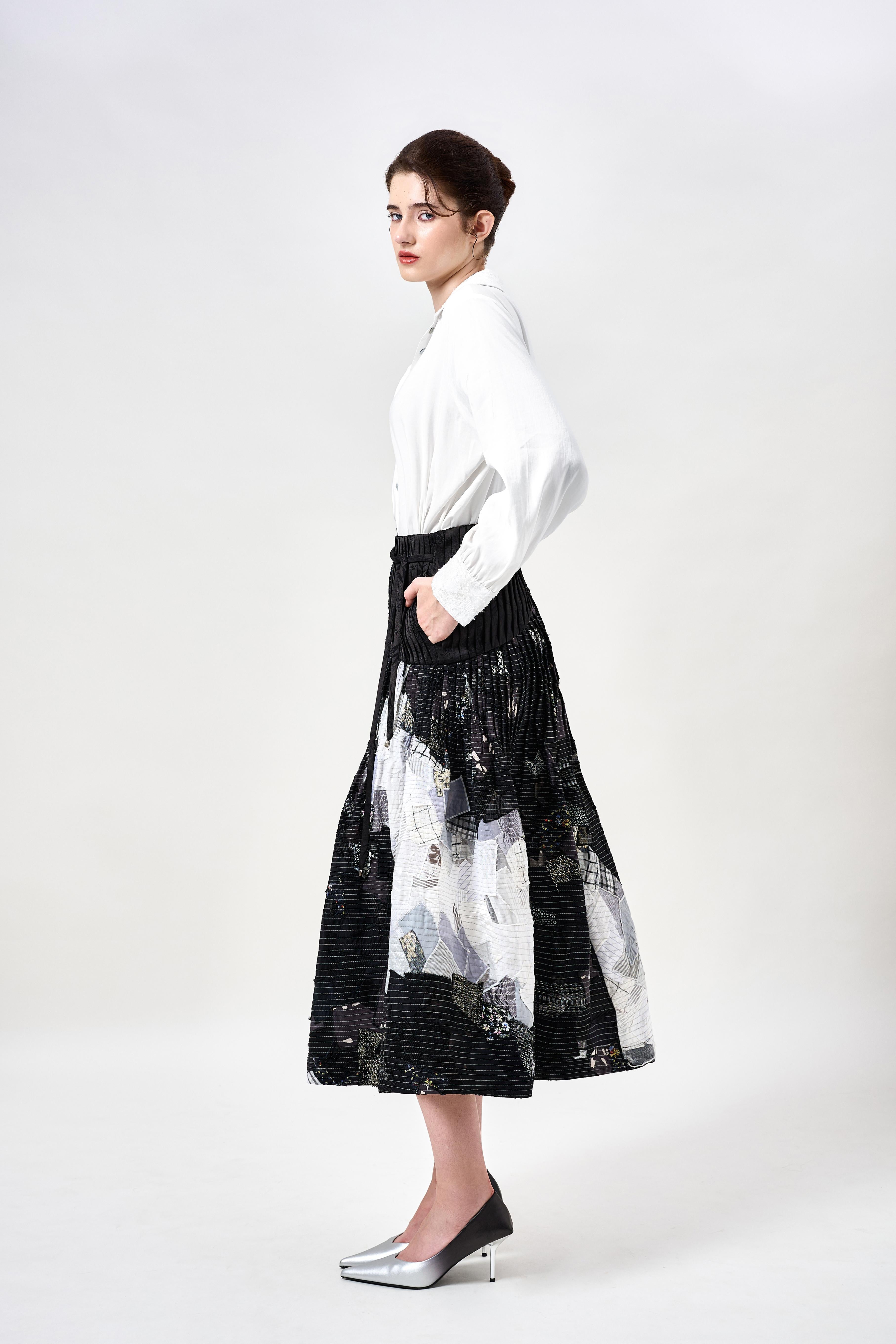 KHAAR | March Flower Midi Skirt