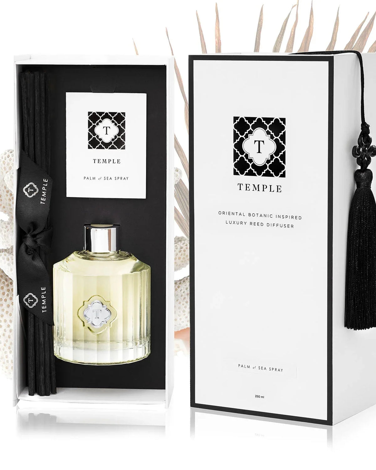 TEMPLE CANDLES | Luxury Reed Diffuser - Palm & Sea Spray