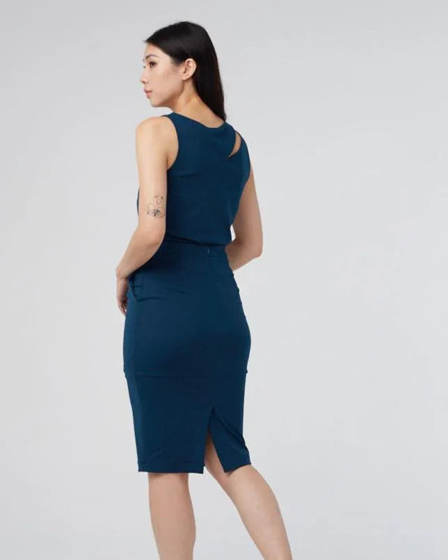 AS INTENDED | KELY Pencil Skirt In Prussian Blue