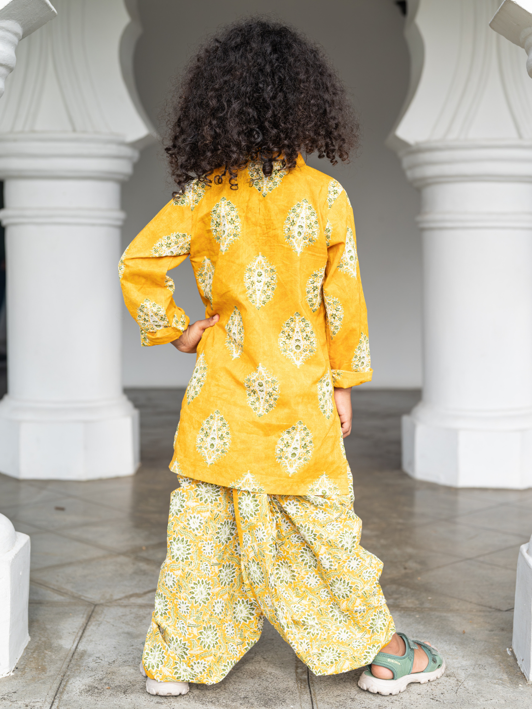 NIMBU | Mira Yellow Boys Kurta Dhoti in Cotton