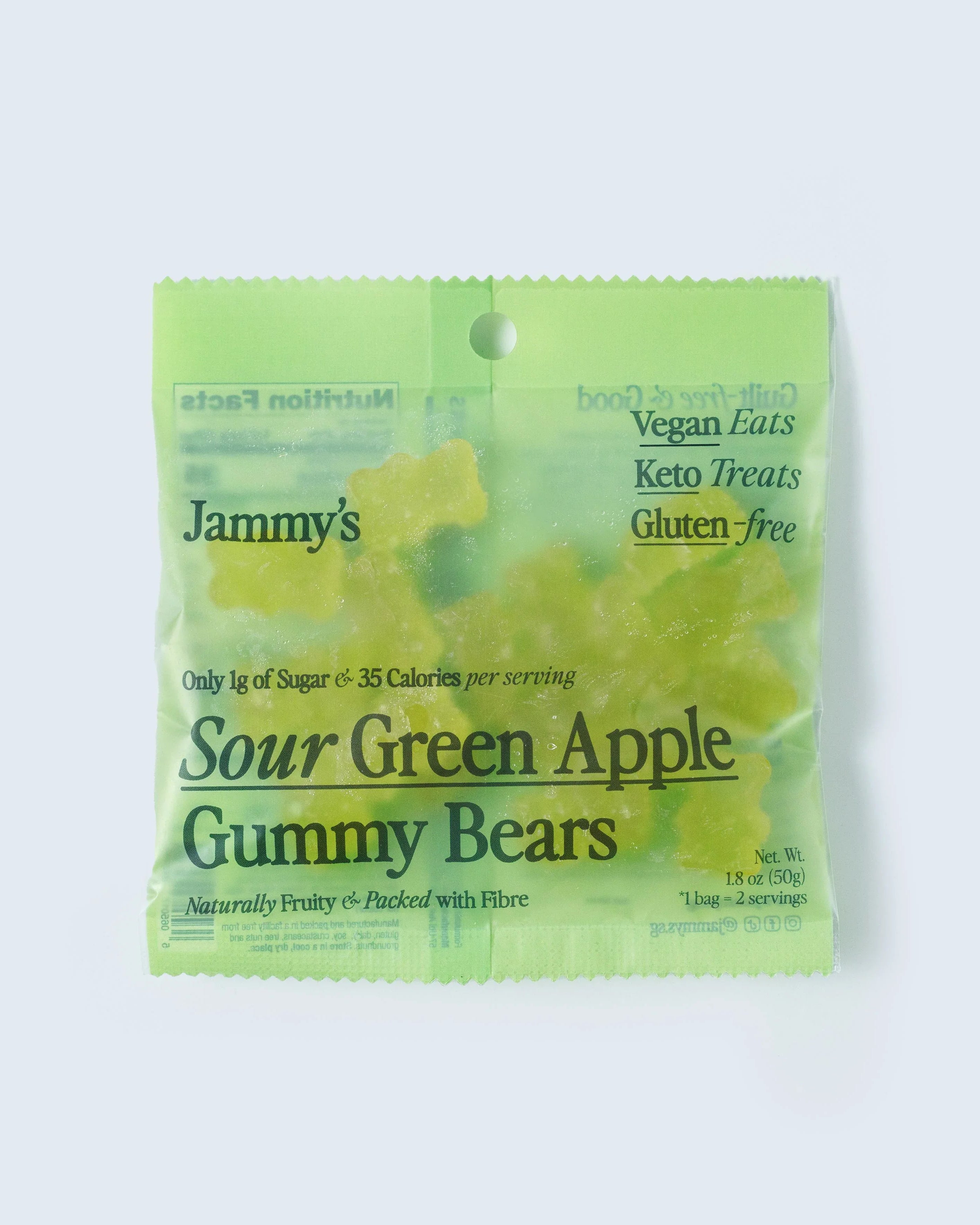 JAMMY’S | Sour Green Apple Gummy Bears