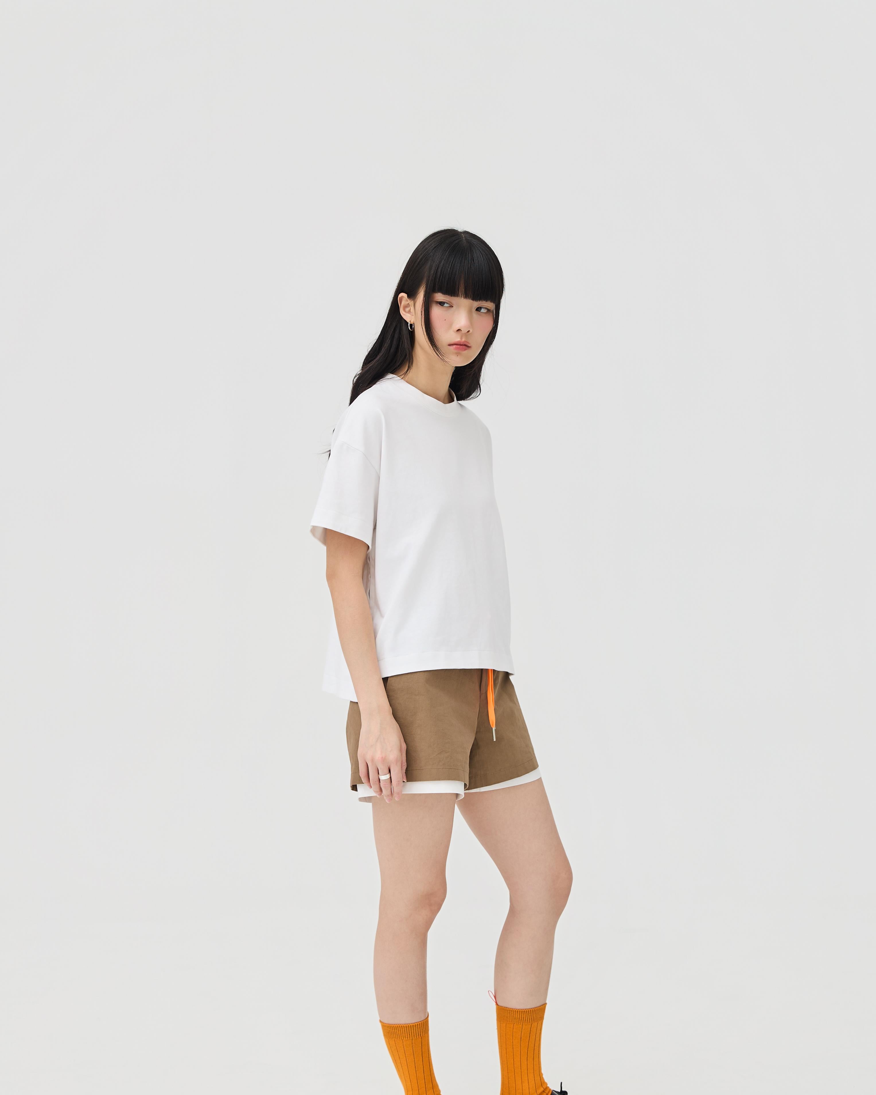 3EIGHTH | Sokko Zip Tee In Optic White