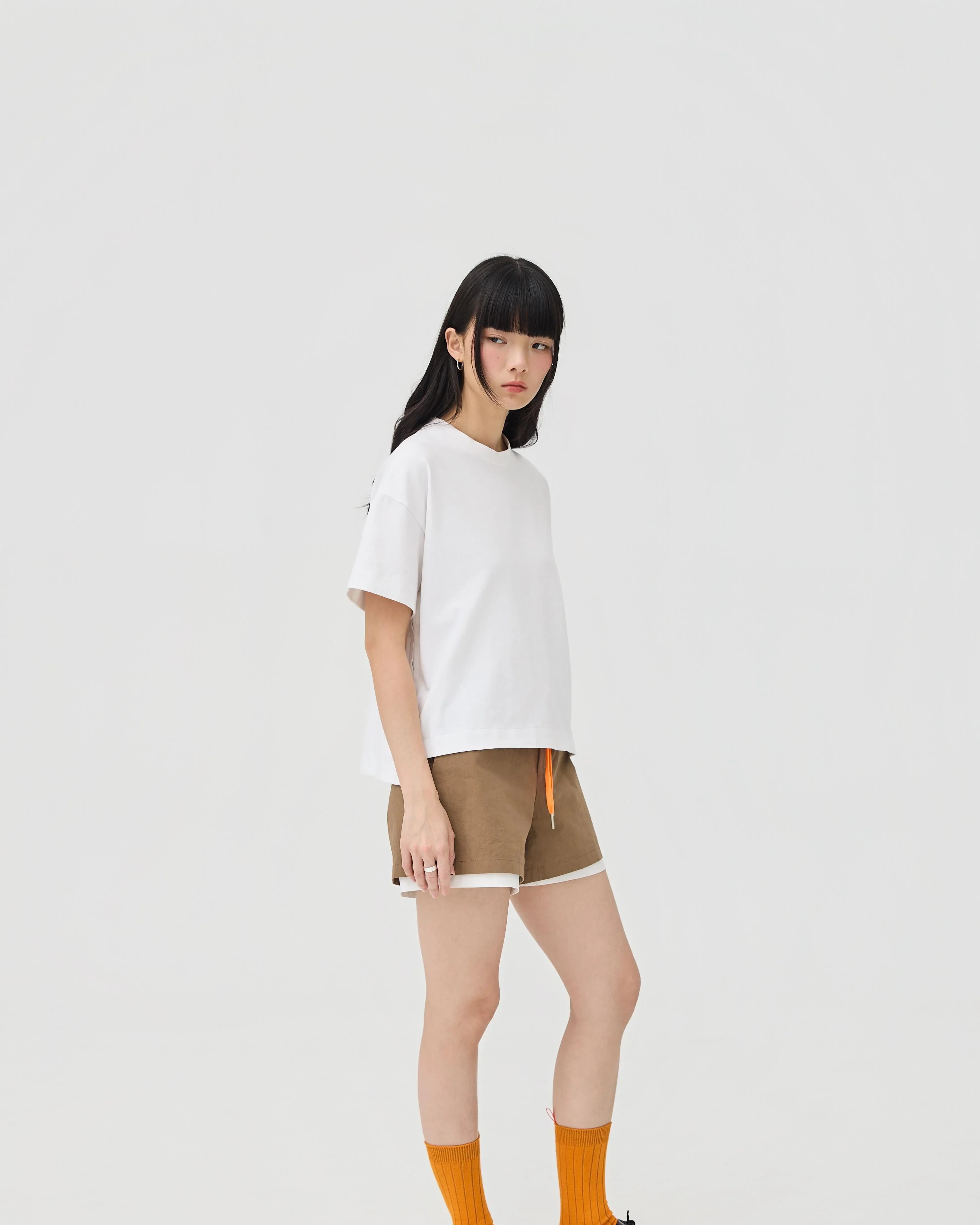 3EIGHTH | Sokko Zip Tee In Optic White