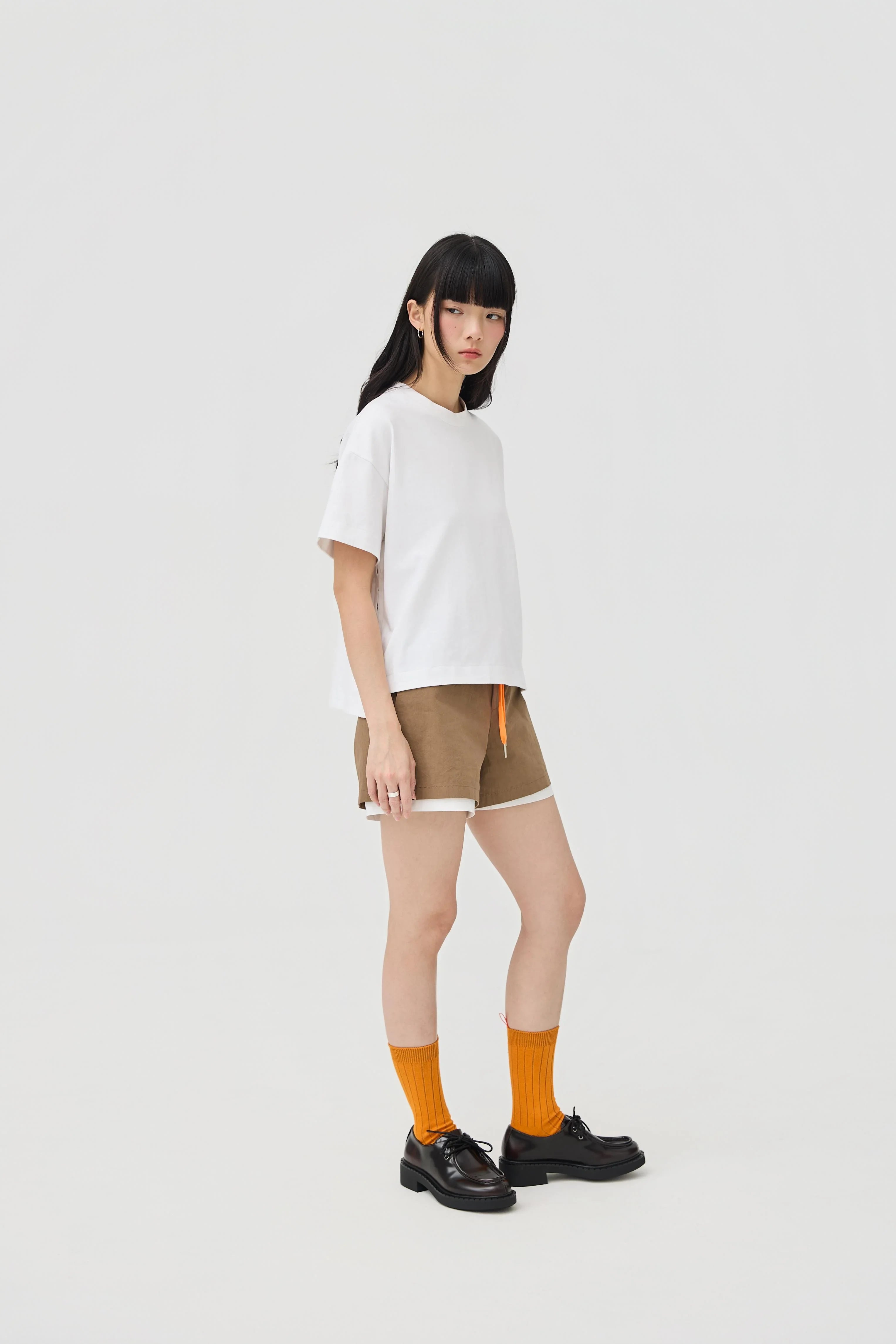 3EIGHTH | Sokko Zip Tee In Optic White