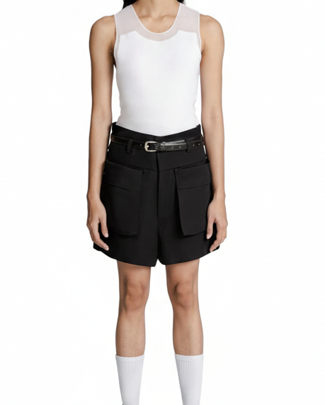 STUDIOMORAL | Big Band Double Pocket Shorts In Black