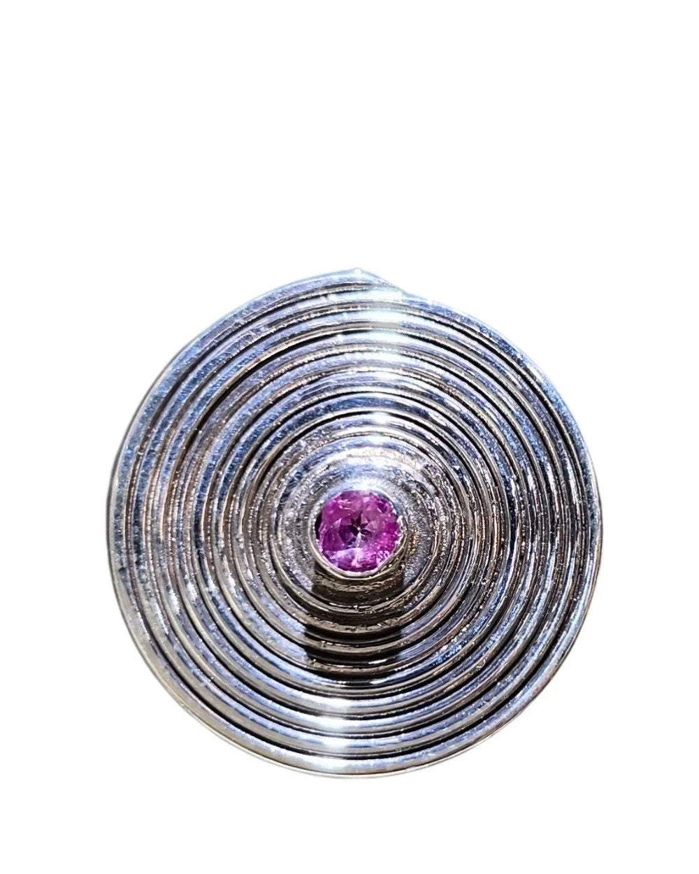 CREATIVE JEWELLERY STUDIO | Burmese Pink Sapphire, Rhodium Plated Silver, "Pansodan" Ring | Design of Gems