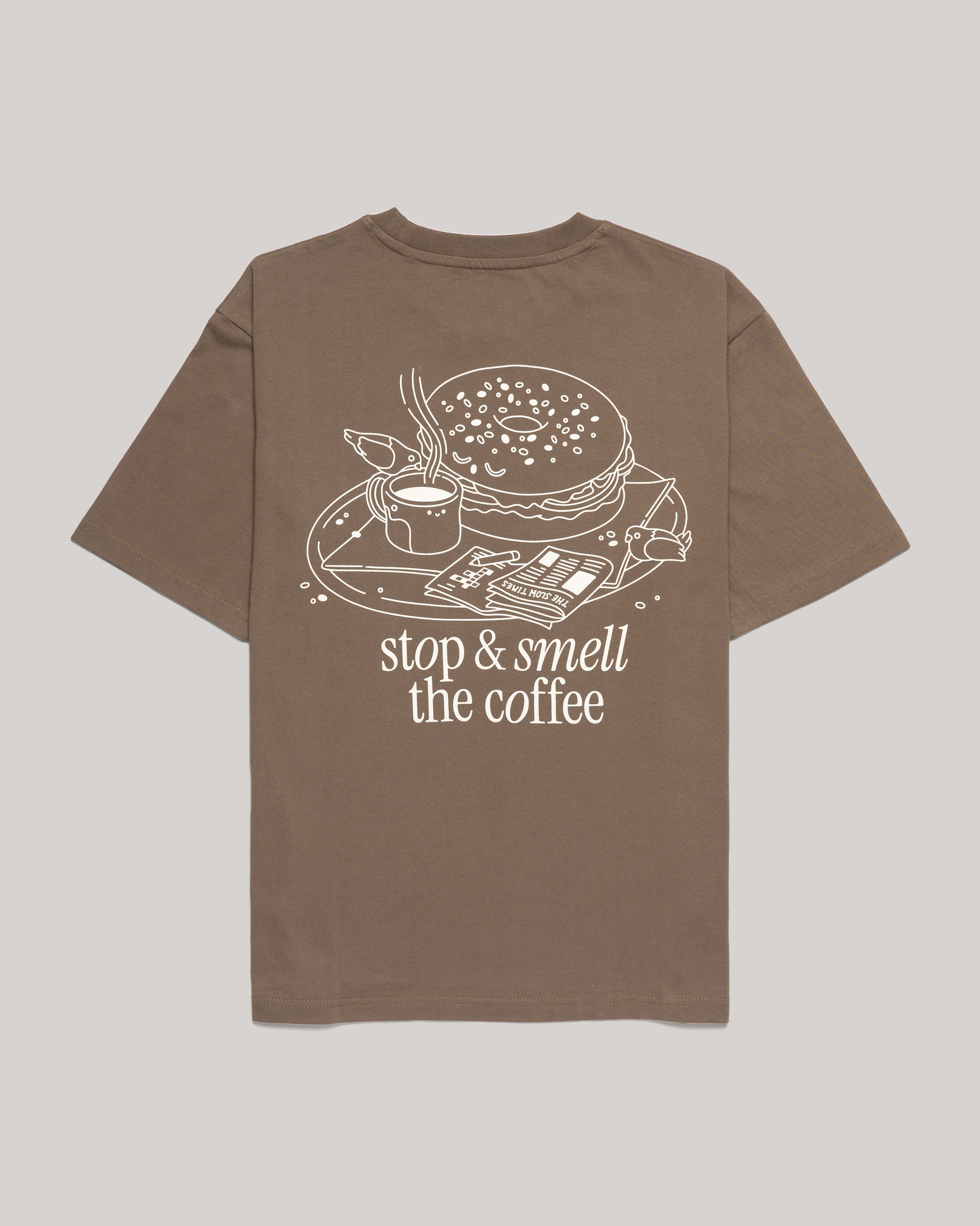 TALKING TOES | Slow-down Bagel Oversized Tee - Cocoa