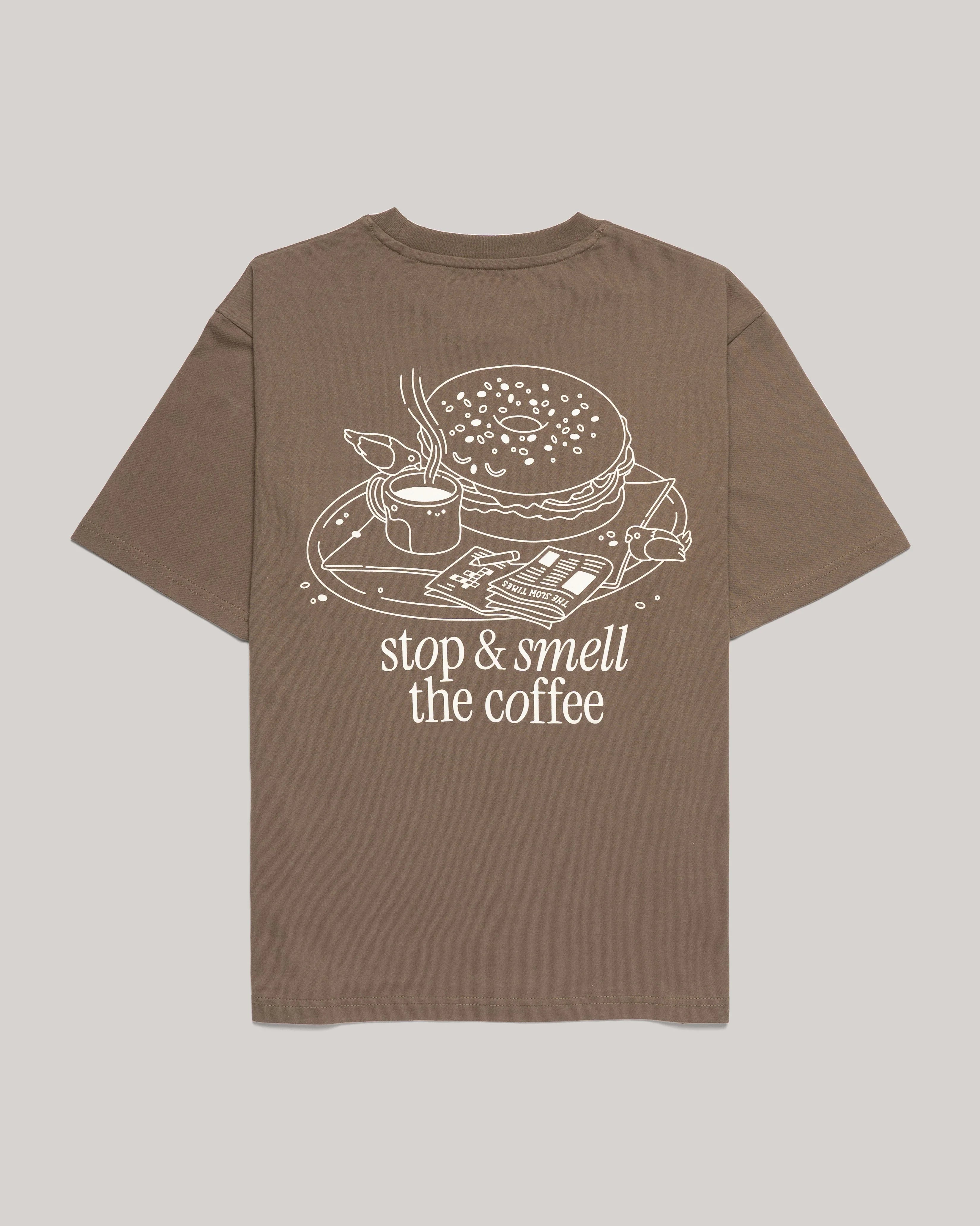 TALKING TOES | Slow-down Bagel Oversized Tee - Cocoa