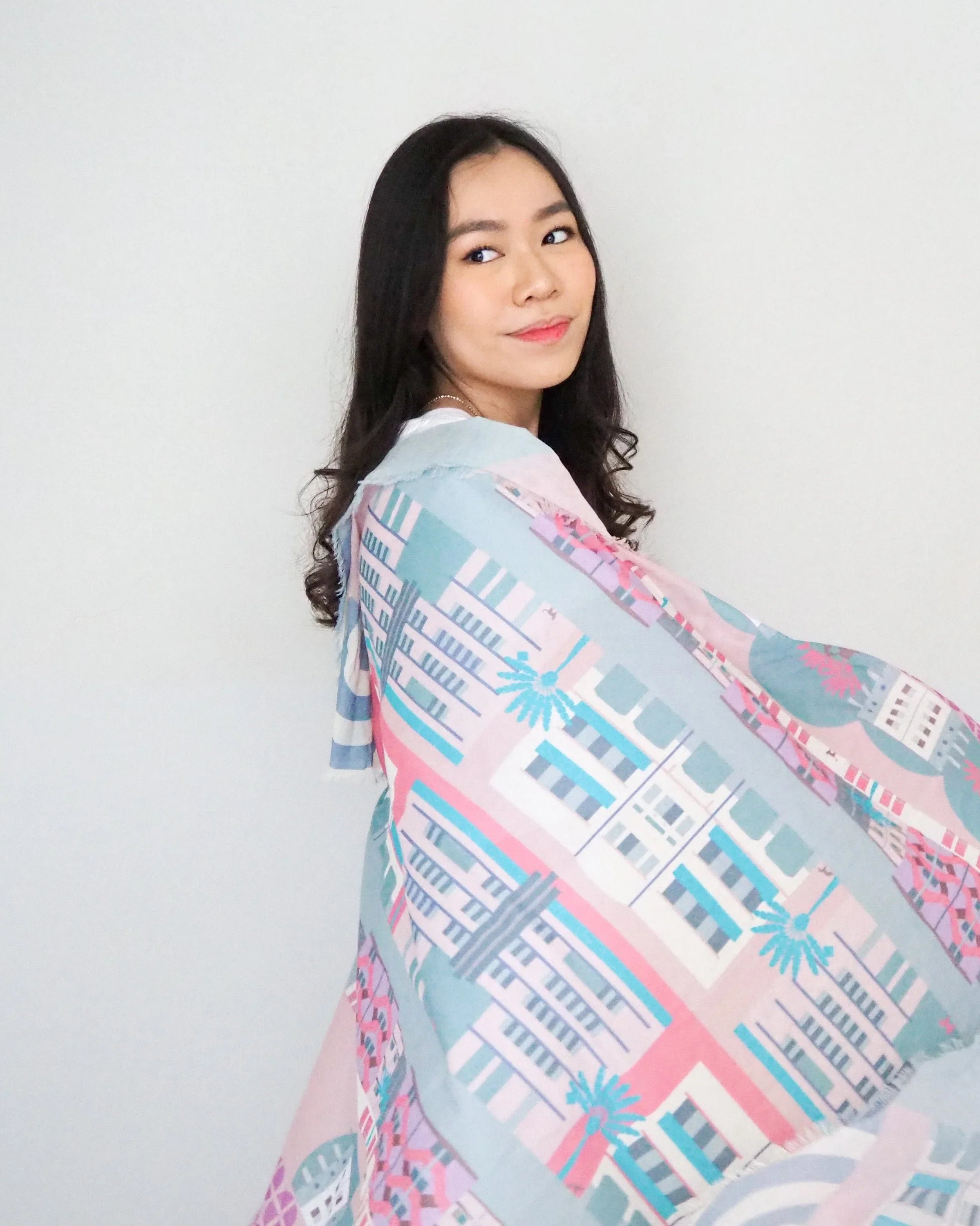 BINARY STYLE | Hip Tiong Bahru 115x115cm Square Scarf