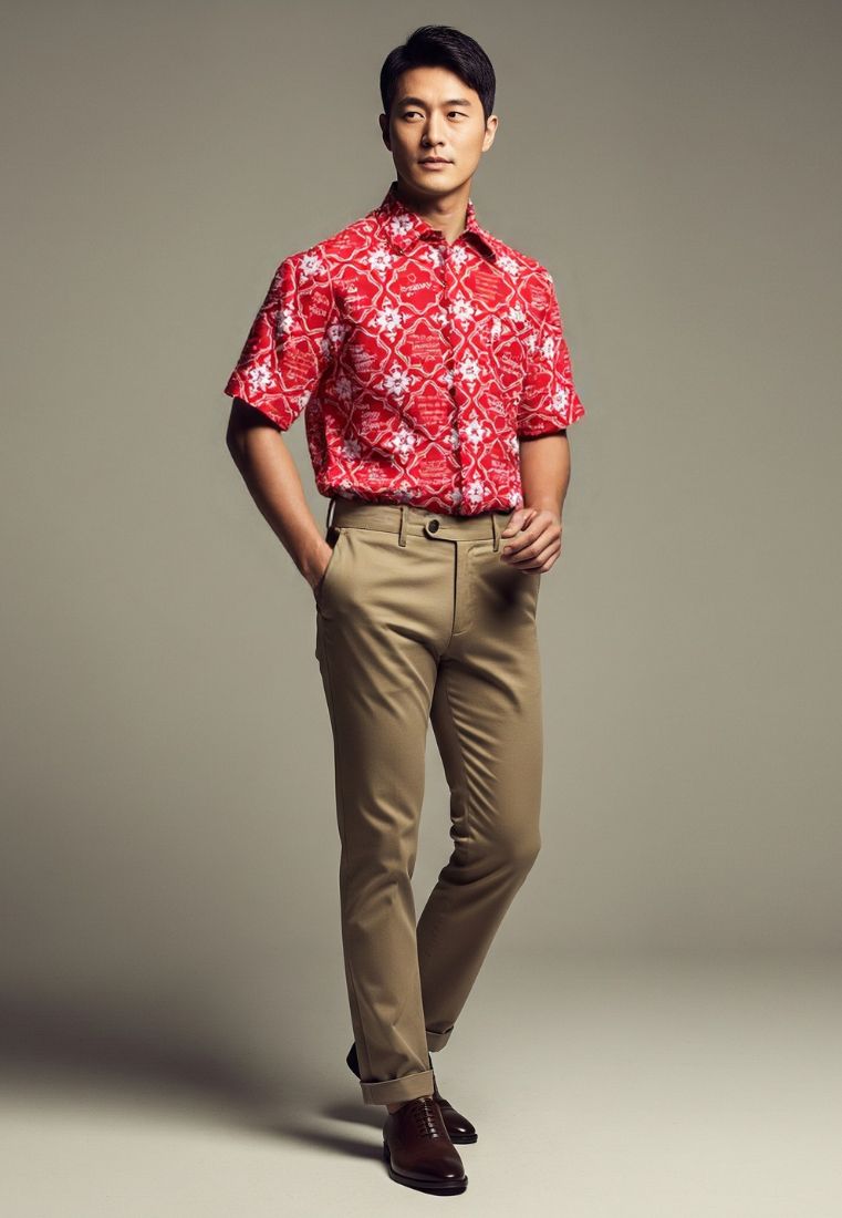 ANS.EIN | CALLIGRAPHY TILES Man Shirt With Point Collar