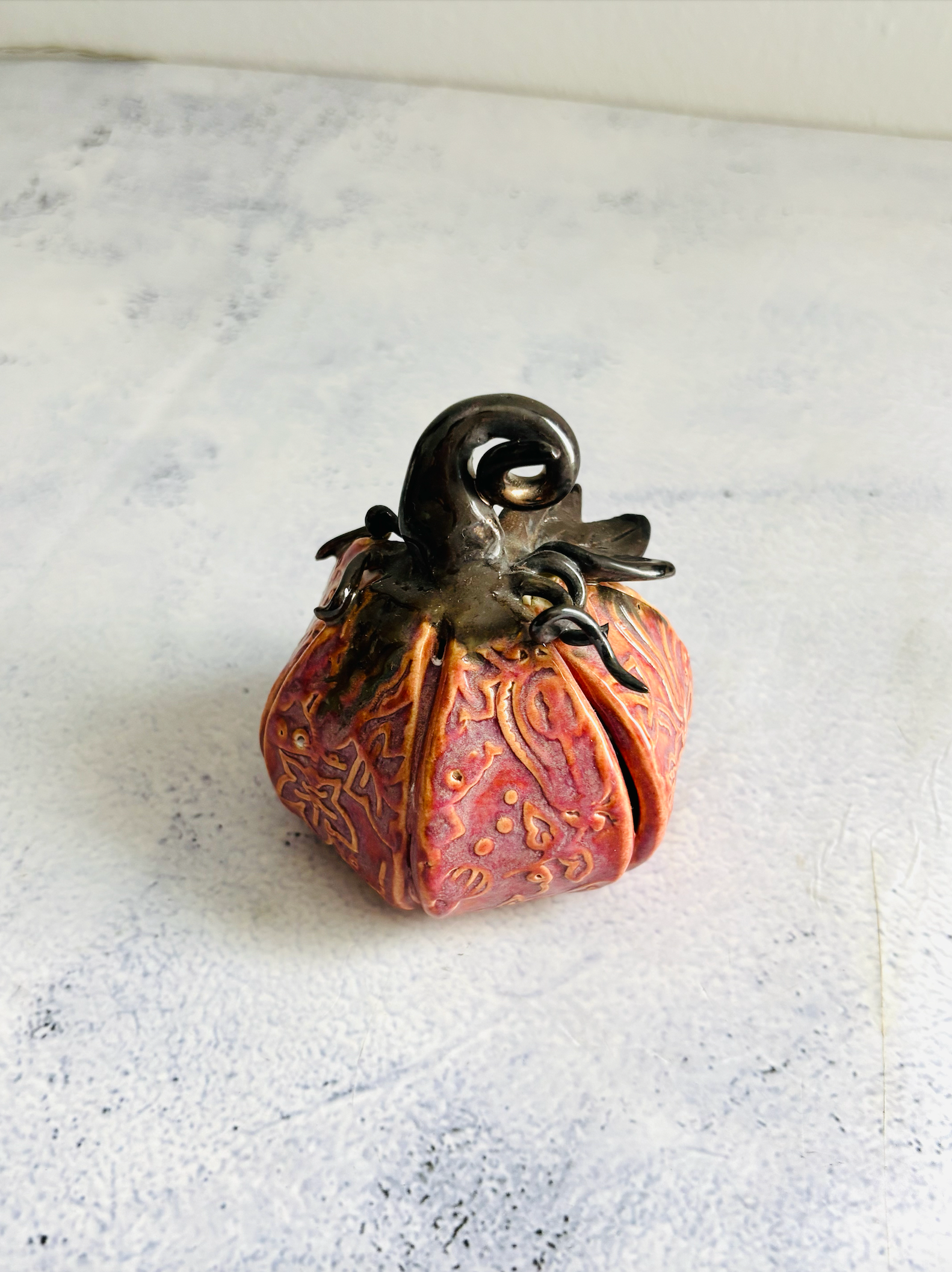 CERAMIC BY JAS | Handmade Ceramic Pumpkin Décor M