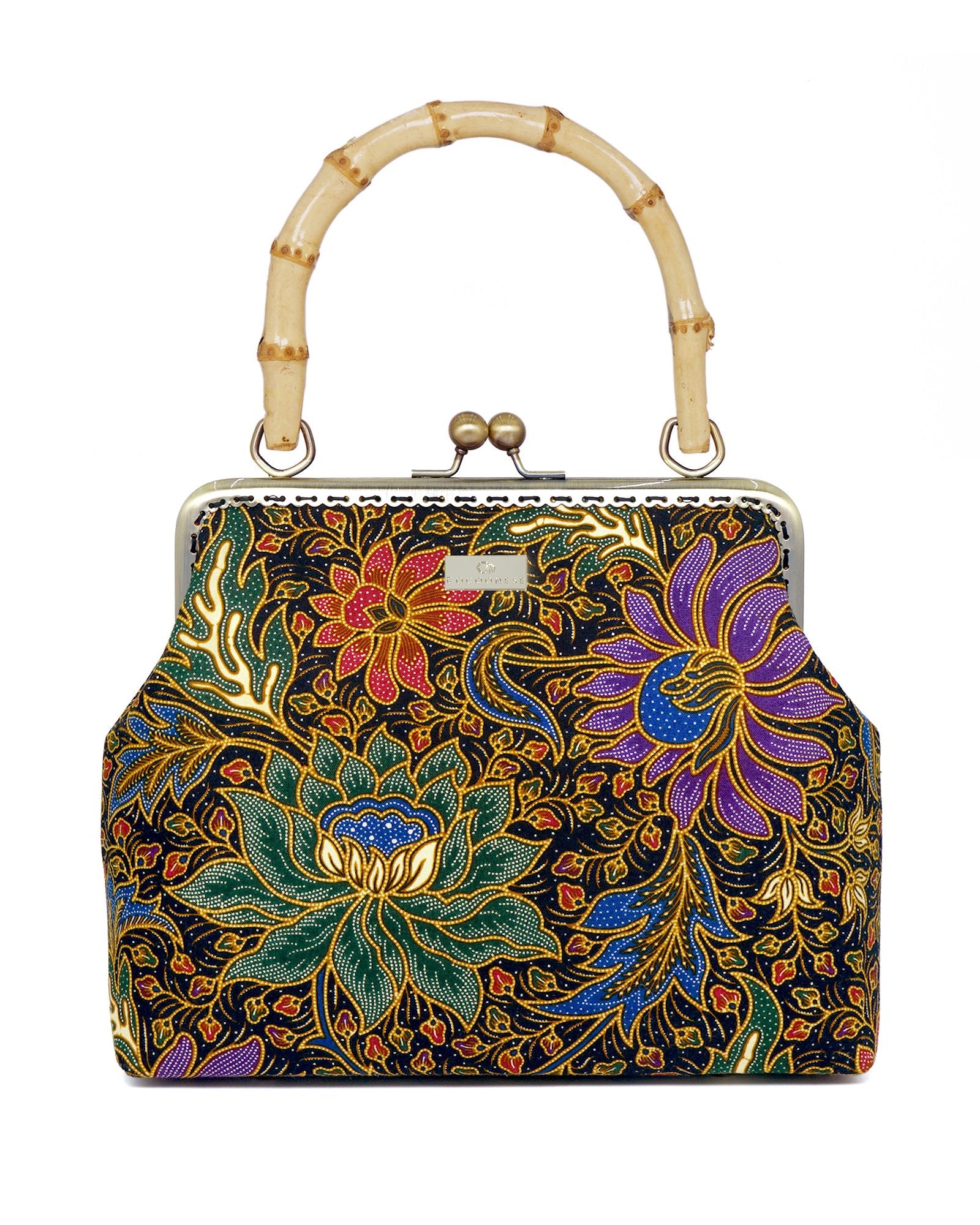COCOONESE | Bamboo Top Handle Bag - Moonlit Garden