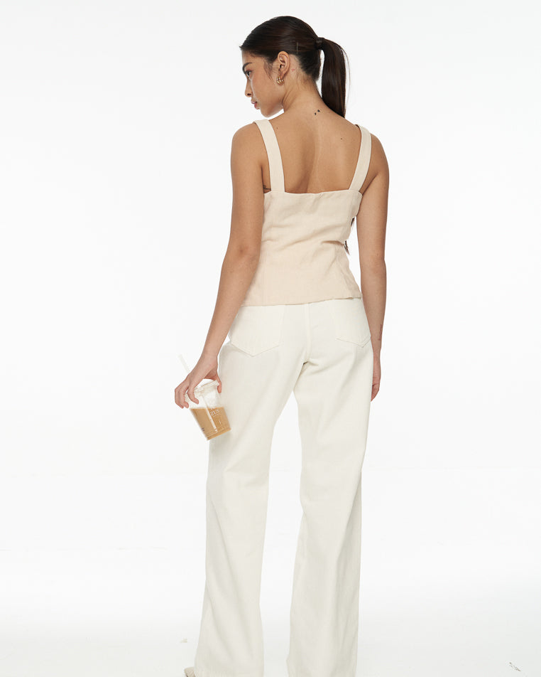 DRESSINGPAULA | Buttoned Linen Cami