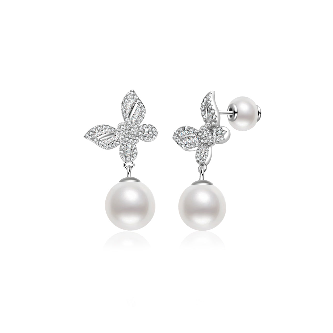 PEARLY LUSTRE | Elegant Pearl Earrings WE00179 | GARDENS