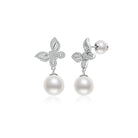 PEARLY LUSTRE | Elegant Pearl Earrings WE00179 | GARDENS