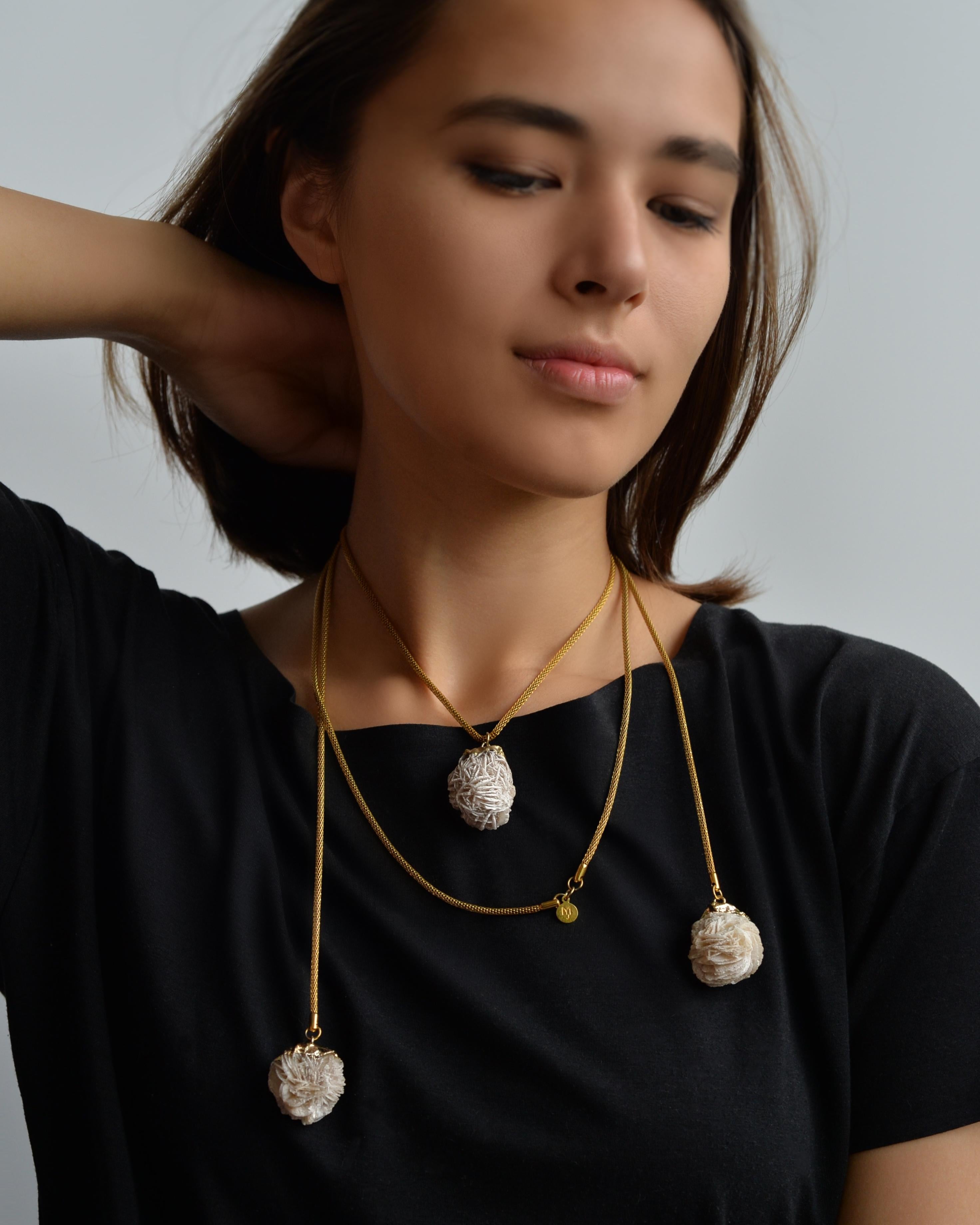 MARILYN TAN JEWELLERY | Desert Rose Natural Gemstone Pendant Necklace In Gold