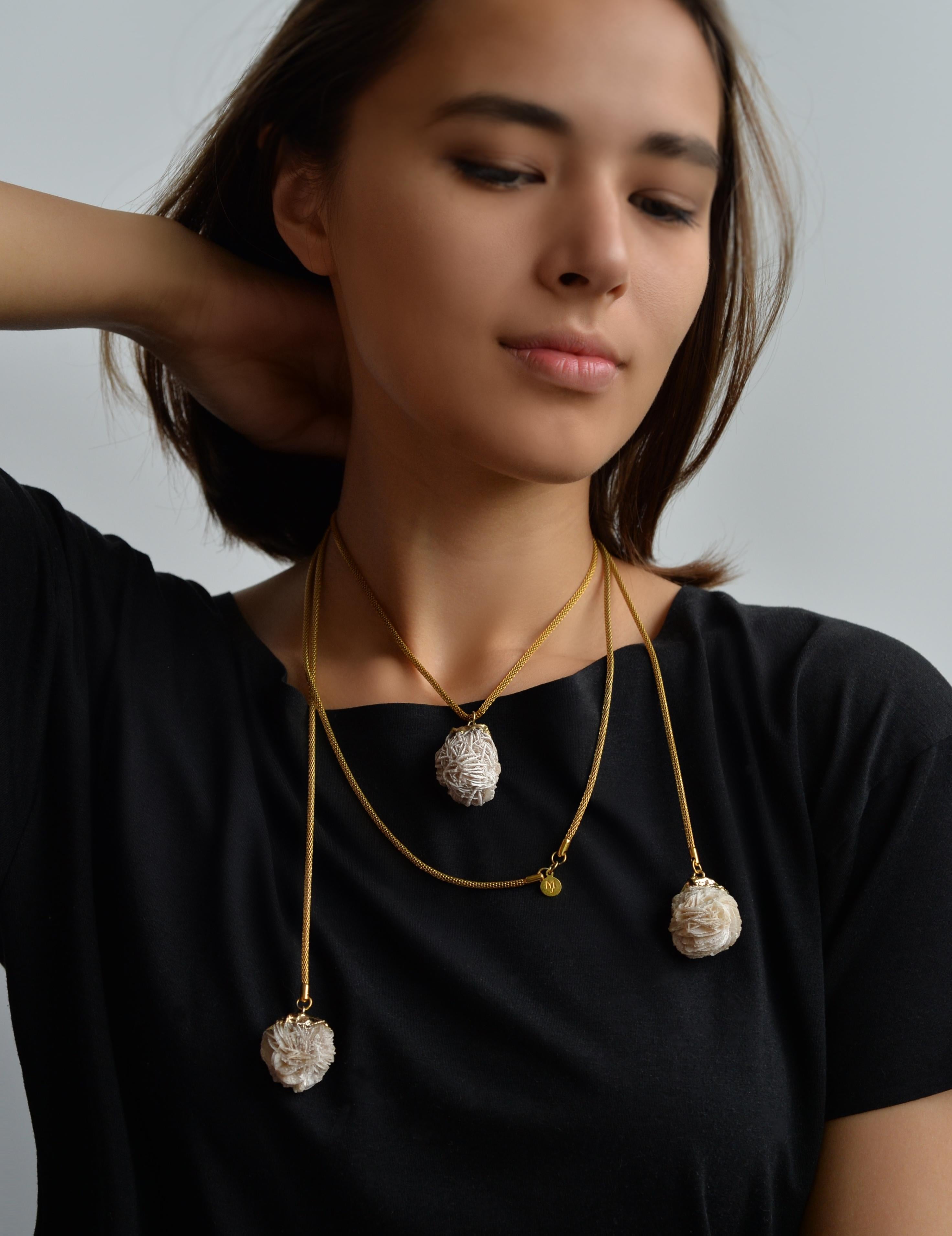 MARILYN TAN JEWELLERY | Desert Rose Natural Gemstone Pendant Necklace In Gold