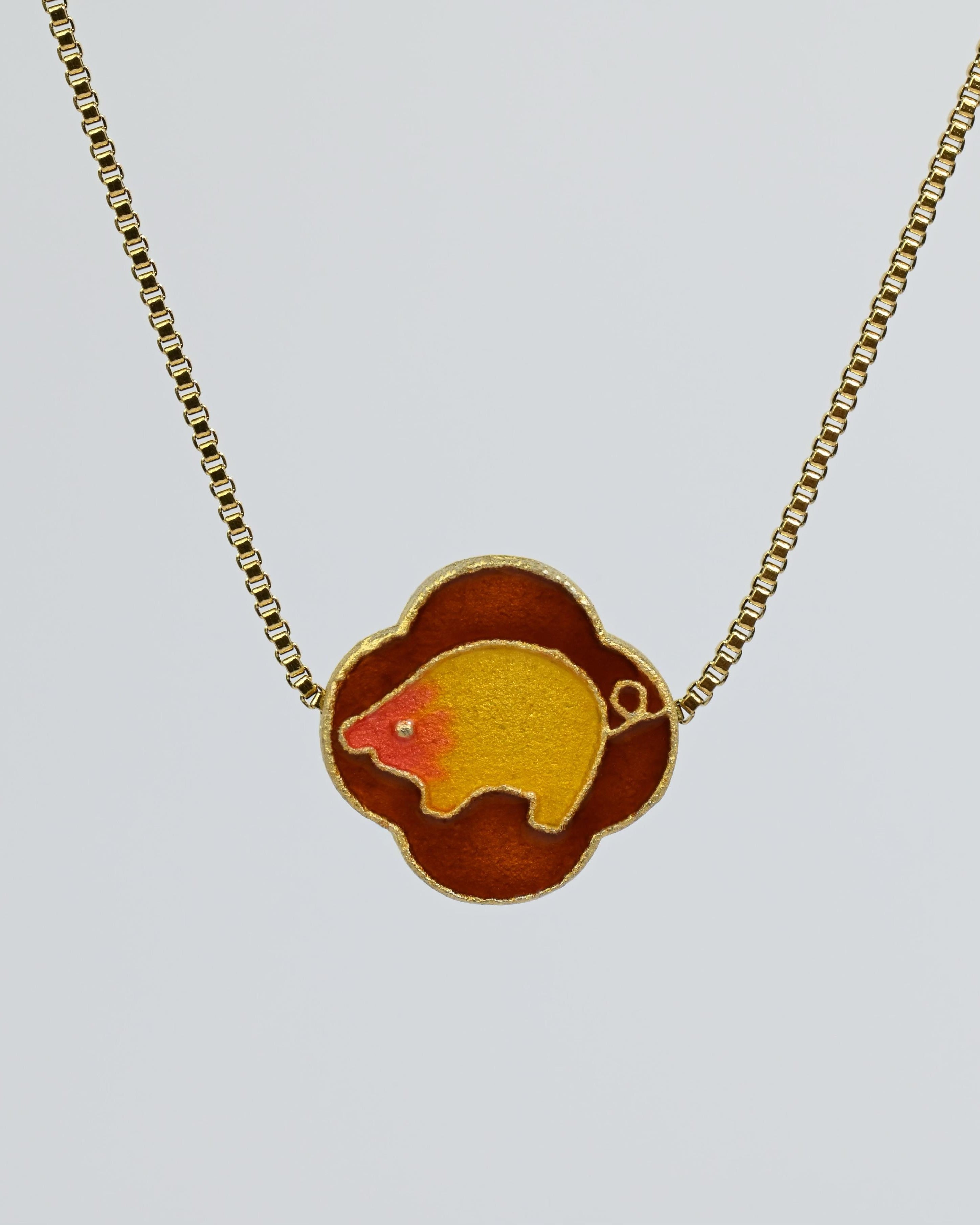 MARILYN TAN JEWELLERY | Lucky Zodiac Gold Chain Pendant Necklace With Enamel Charm