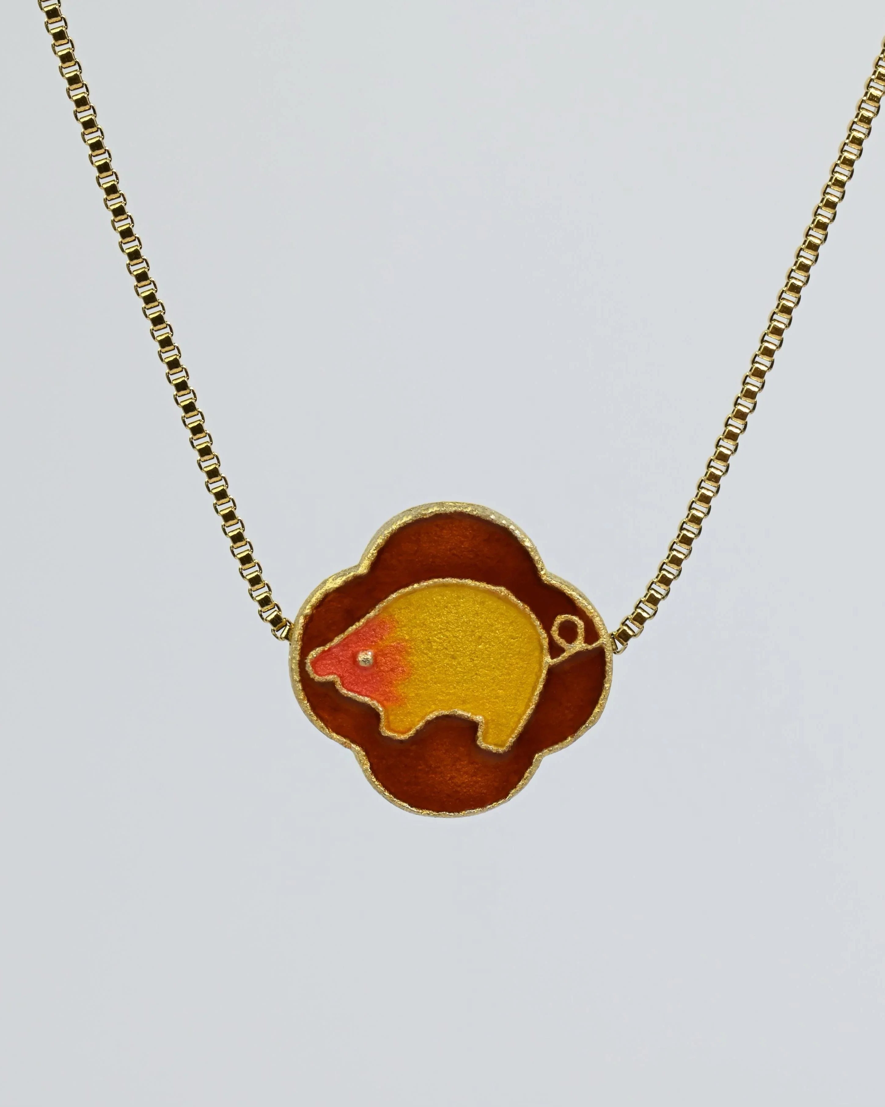 MARILYN TAN JEWELLERY | Lucky Zodiac Gold Chain Pendant Necklace With Enamel Charm
