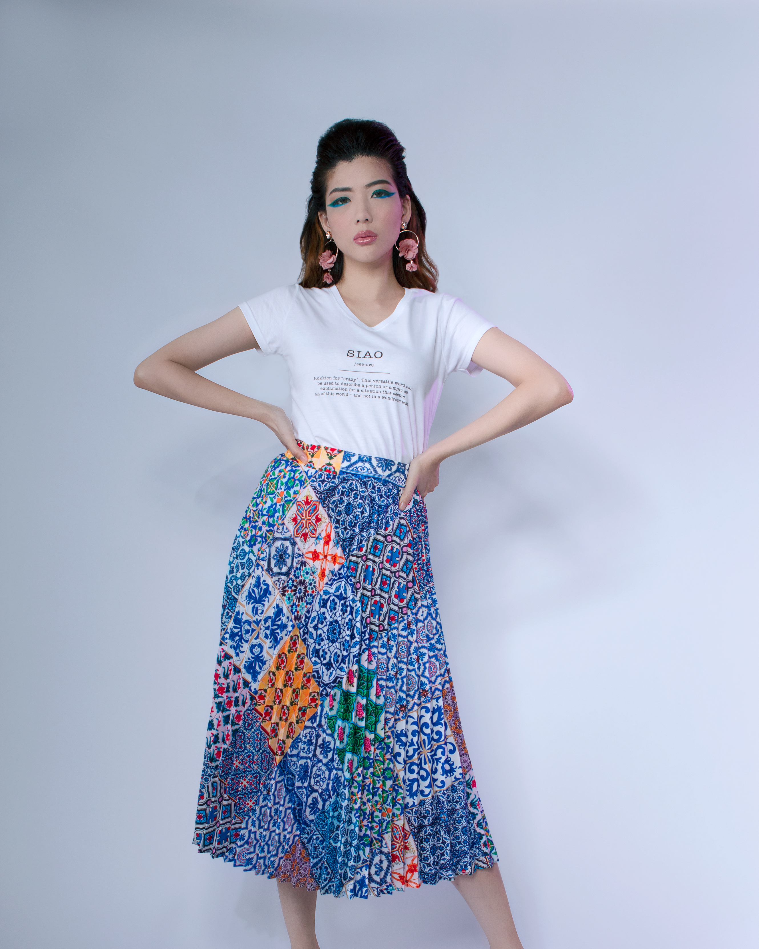 PHOTO PHACTORY | Jiwas Wrap Skirt | Singapore Girl Skirt | Blue