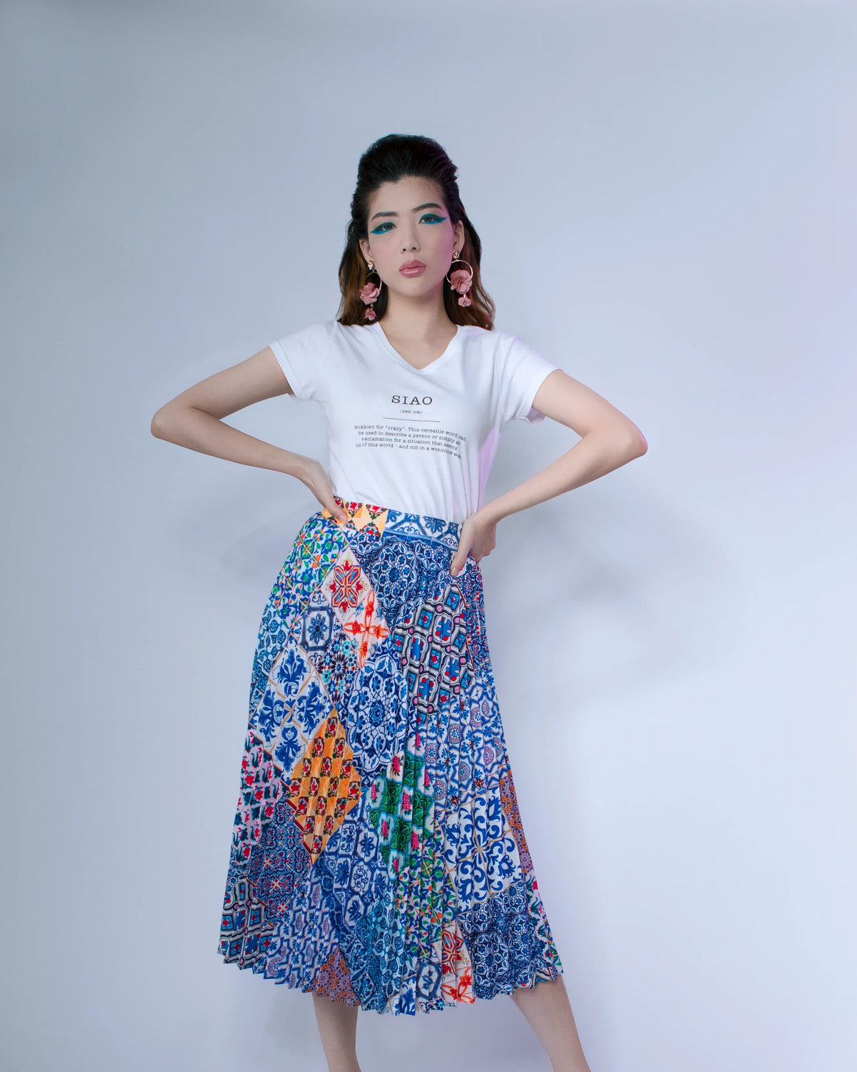 PHOTO PHACTORY | Jiwas Wrap Skirt | Singapore Girl Skirt | Blue