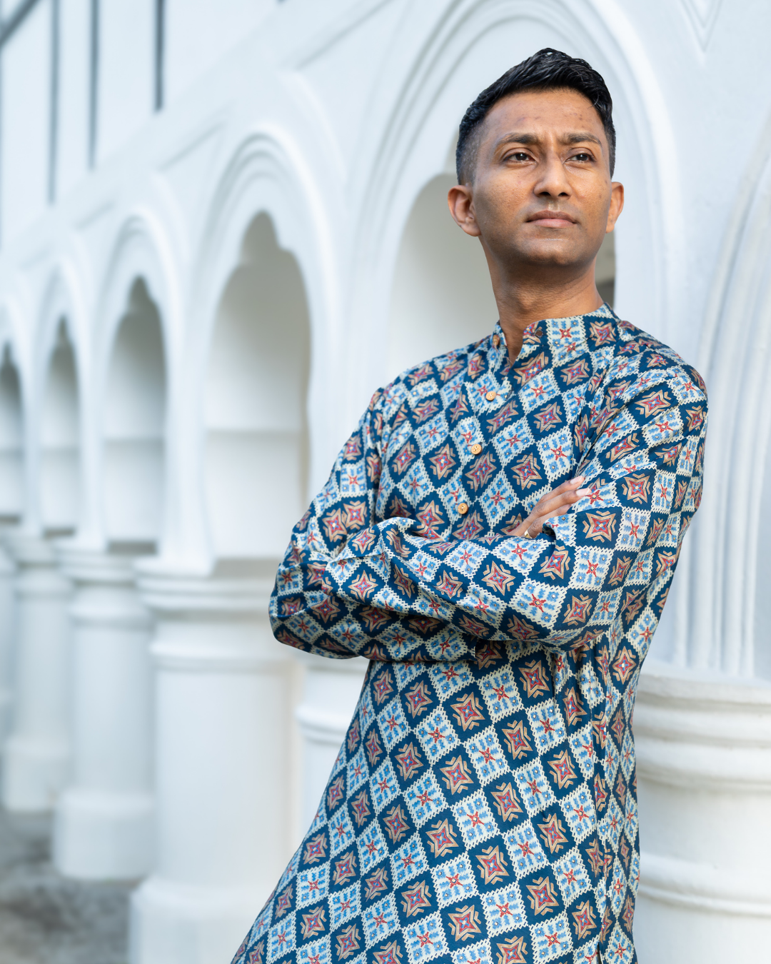 NIMBU | Tara Blue Men's Kurta Pajama Set in Muslin Cotton