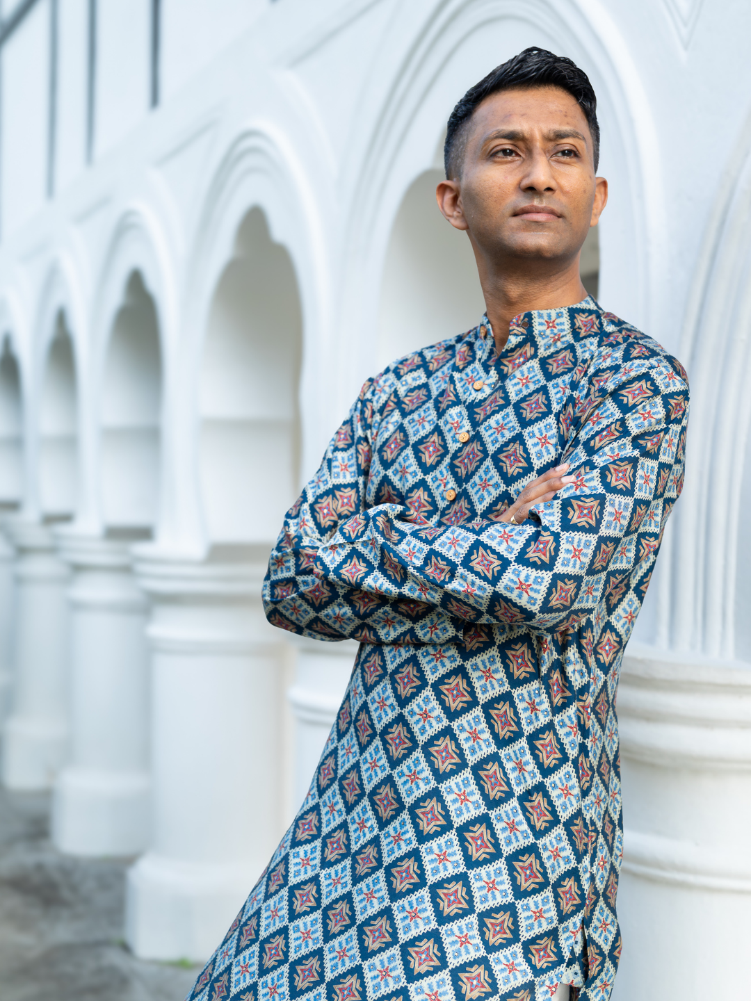 NIMBU | Tara Blue Men's Kurta Pajama Set in Muslin Cotton