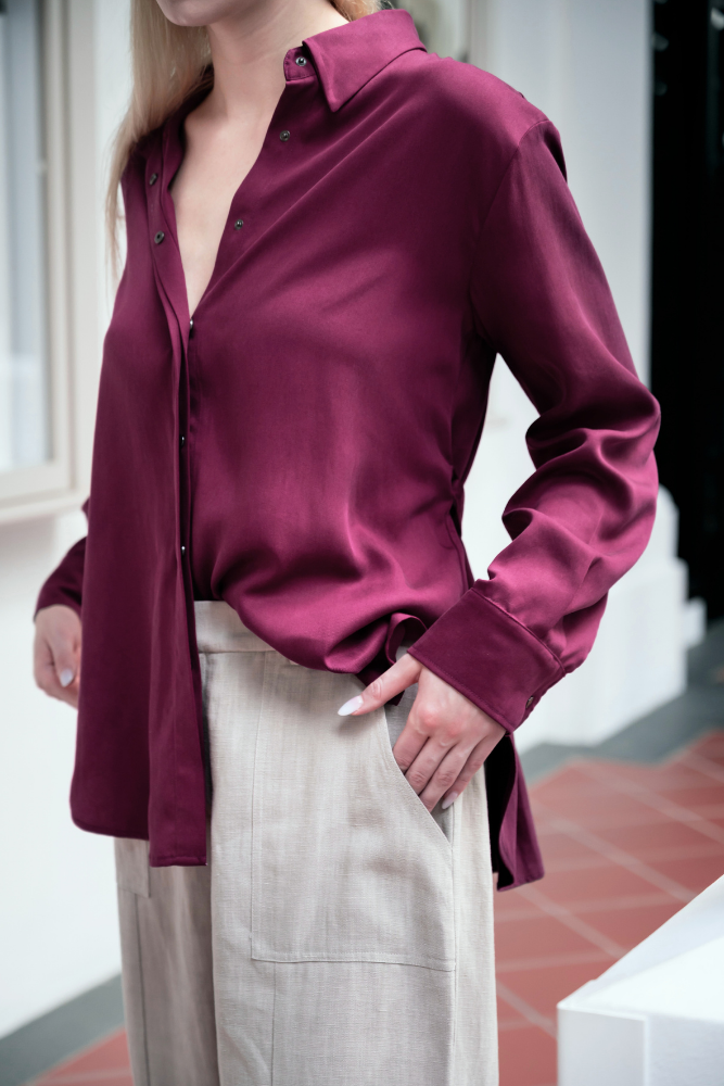 OLIVE BASICS | Jesse Wide-Leg Pocket Pants in TENCELâ„¢ Linen