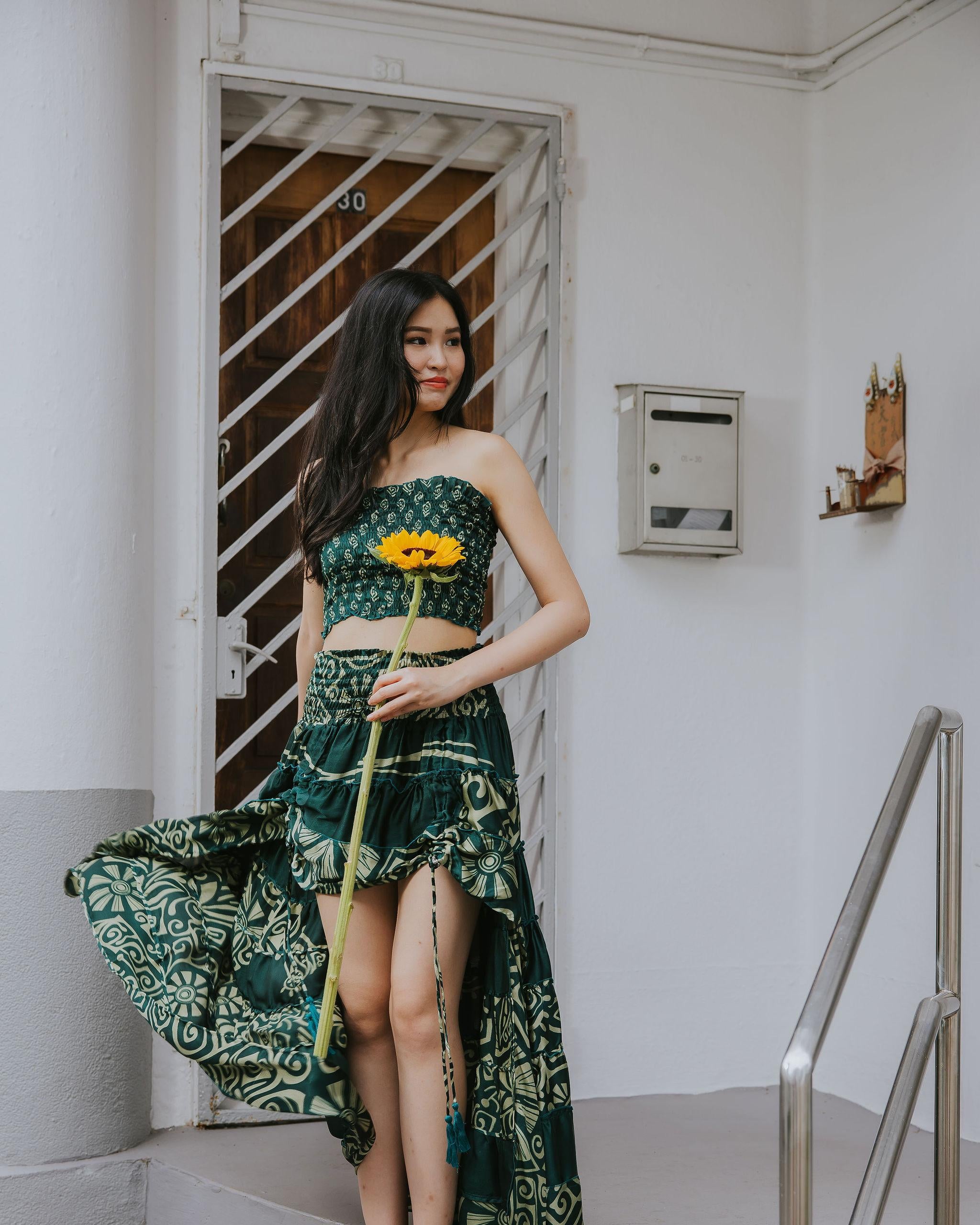 RAJA RANI | Modal Silk Tube Top & Skirt Set