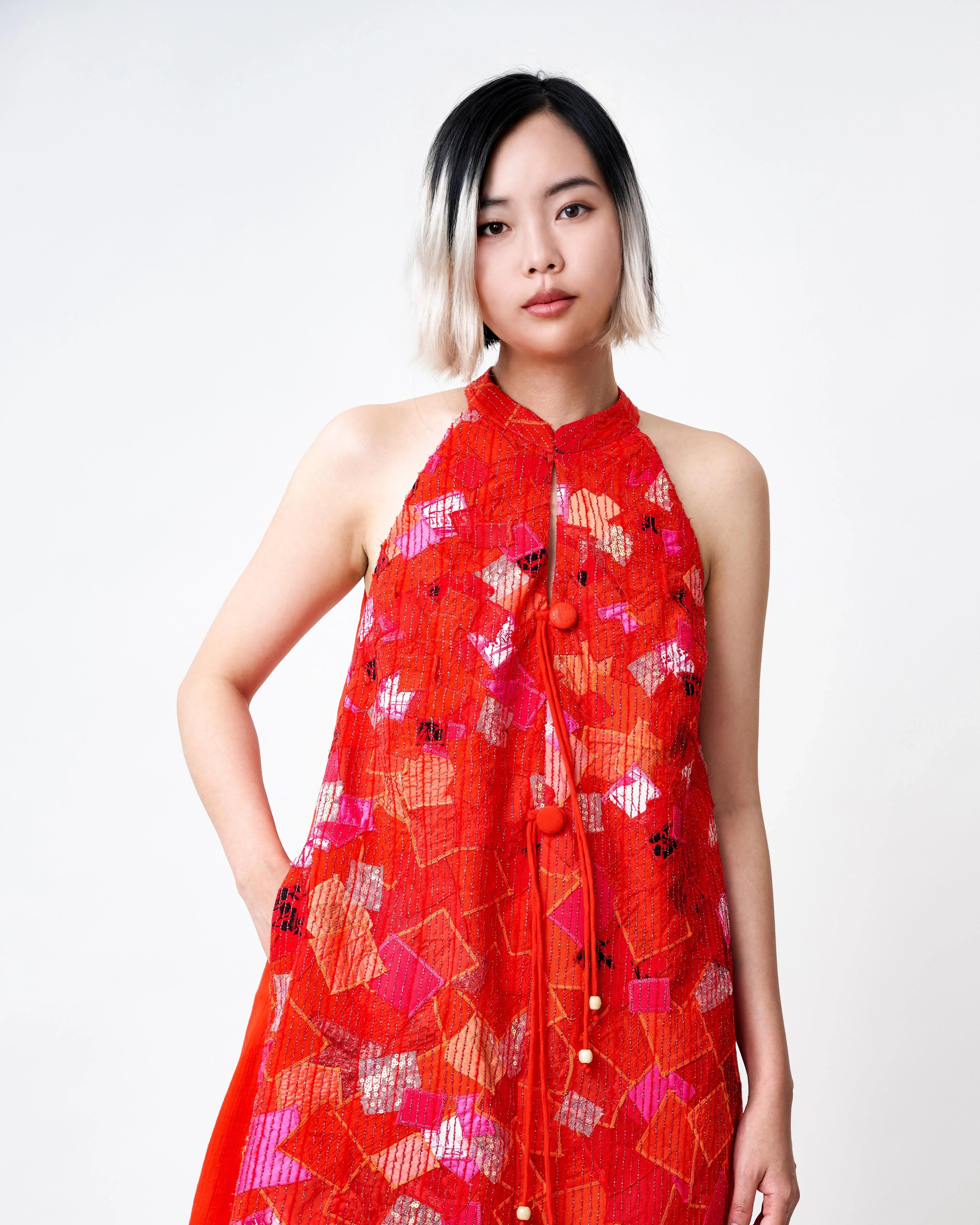 KHAAR | Firecracker Halter Dress