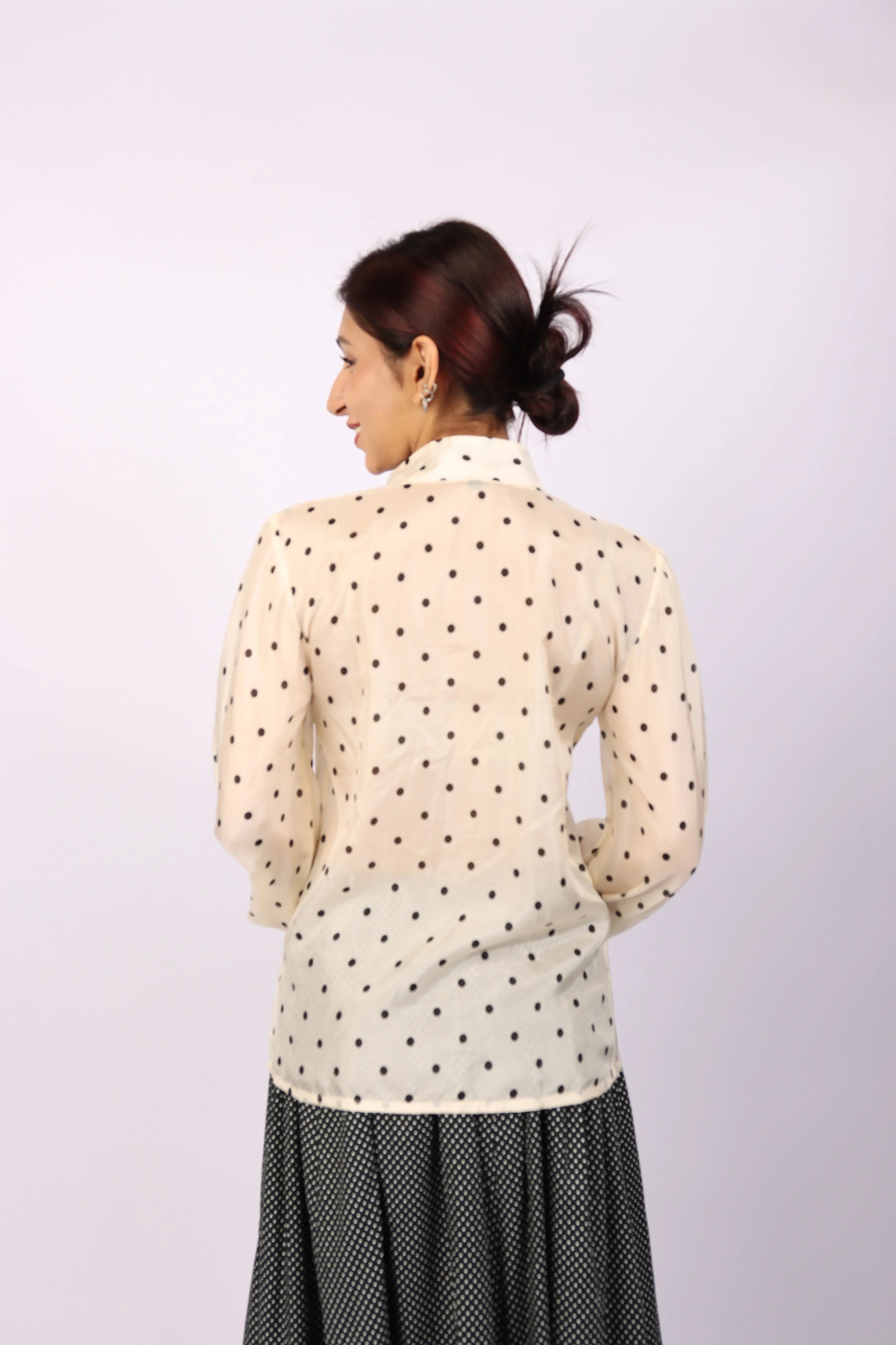 RAFFLES PRIVATO | STEPHANIE GABRIELLE | Polka Dot Blouse
