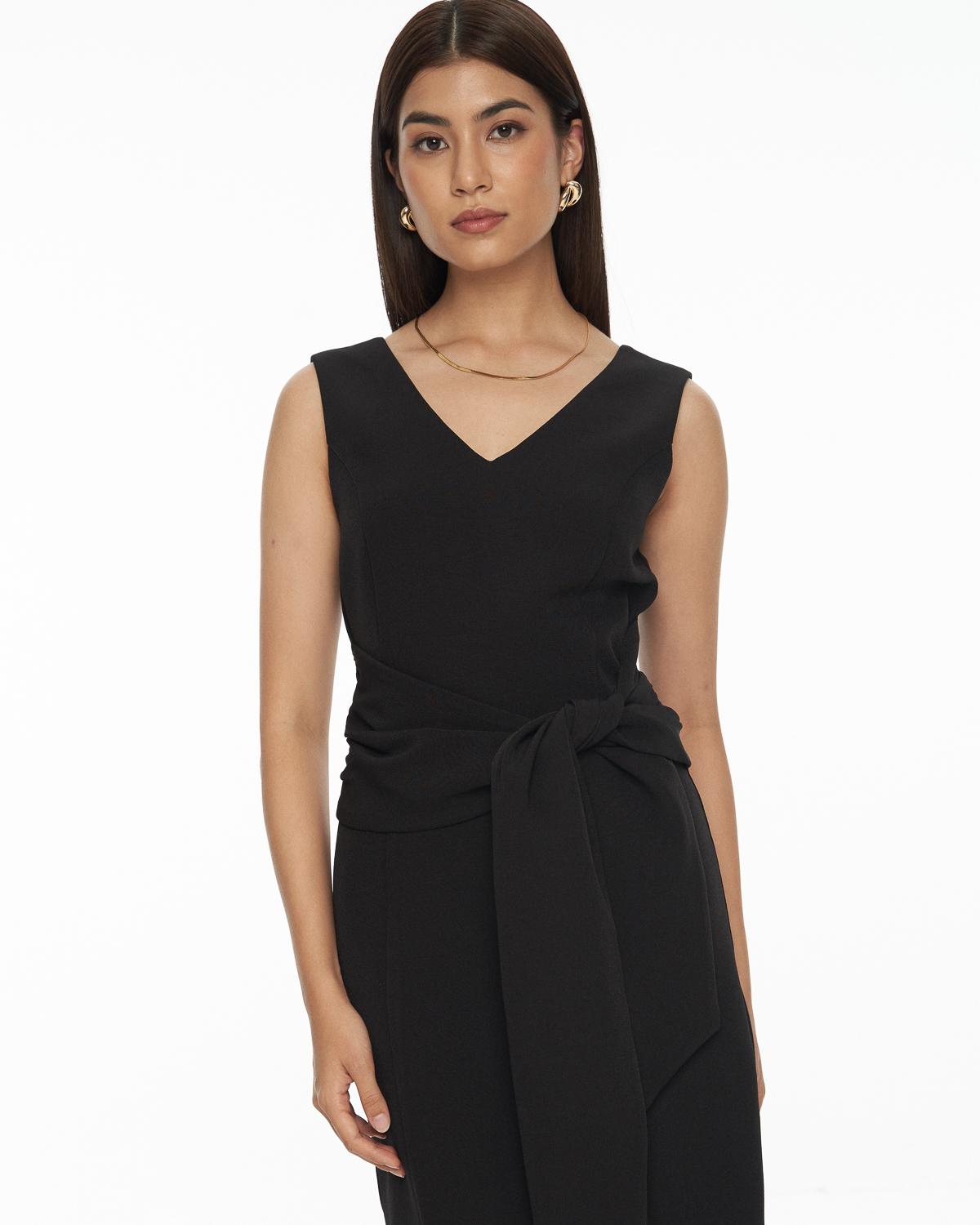 DRESSINGPAULA | Front-Tie Crepe Dress