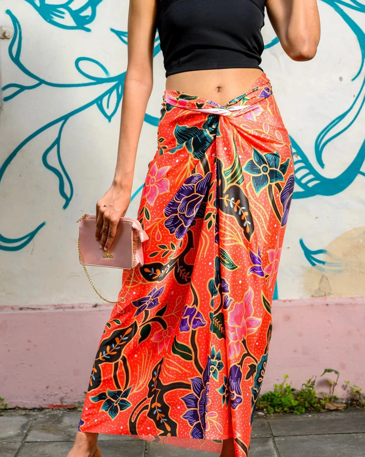 PHOTO PHACTORY | Jiwas Wrap Skirt | Singapore Girl Skirt | Red