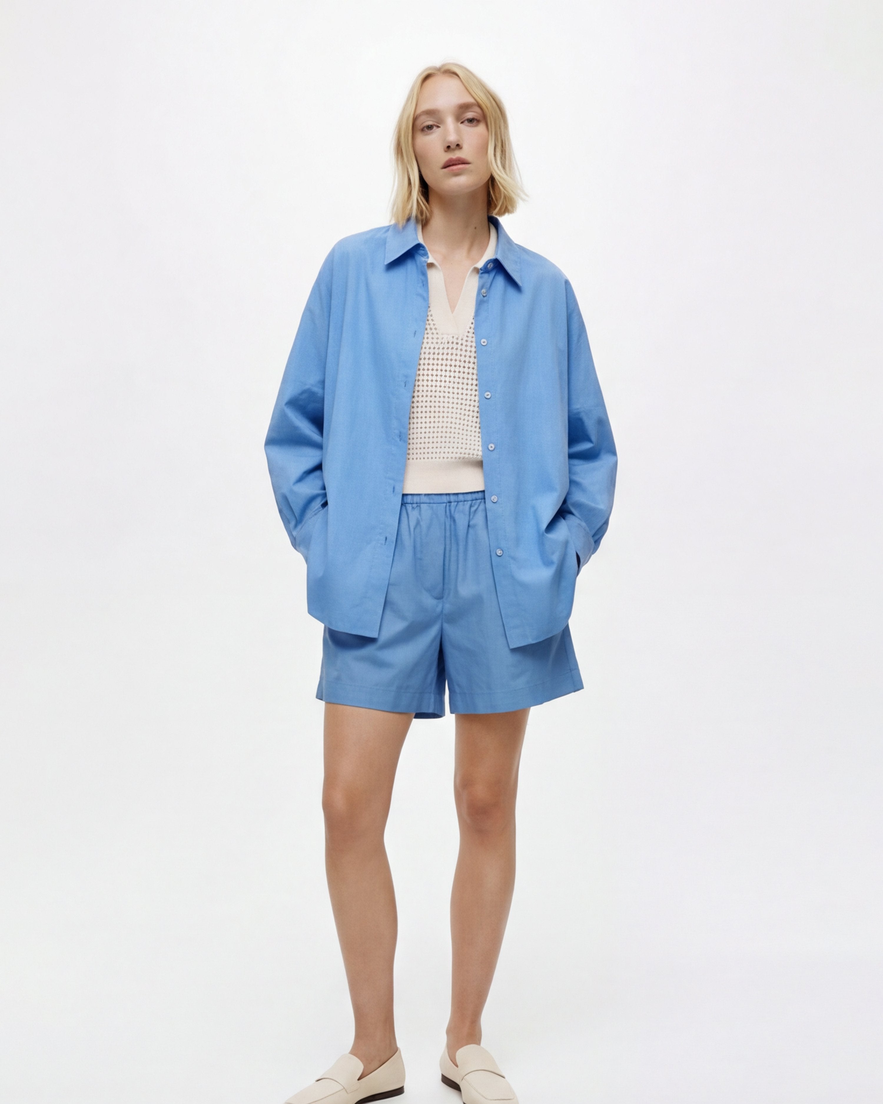 LAYERPLAN | Elira Embroidered Shirt and Shorts Set