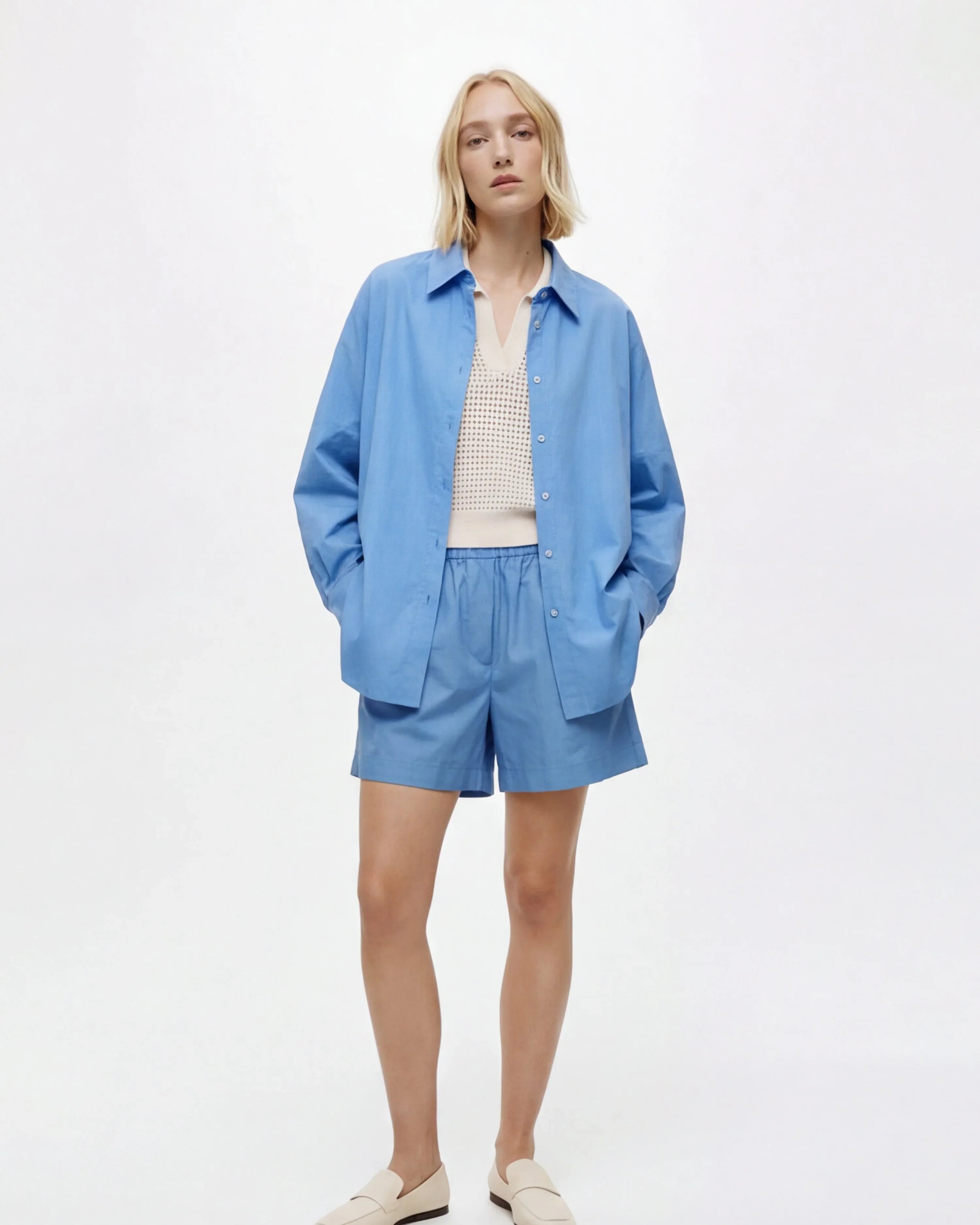 LAYERPLAN | Elira Embroidered Shirt and Shorts Set