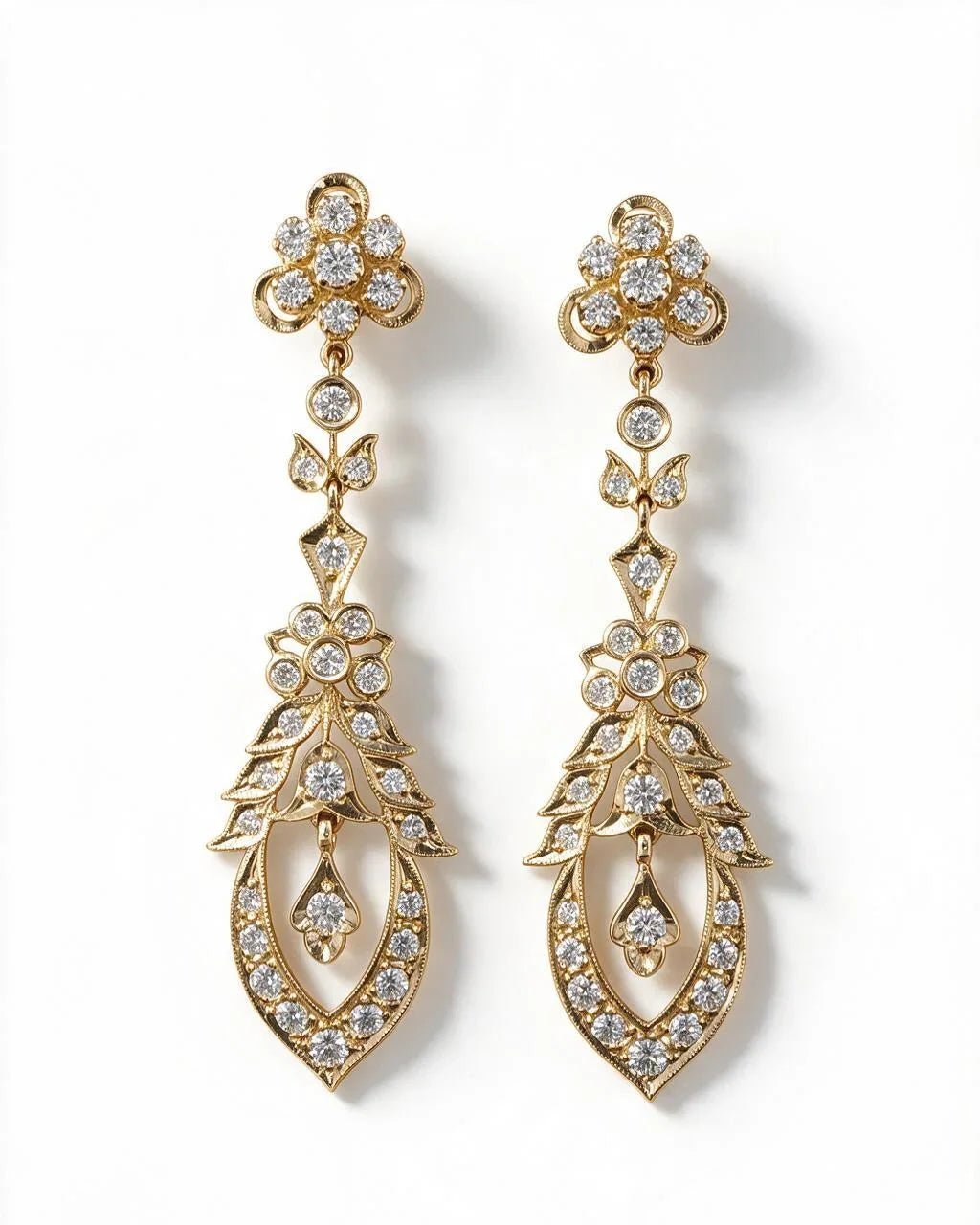 FOUNDATION JEWELLERS | 18K Yellow Gold Natural Diamond Earring - PE101814
