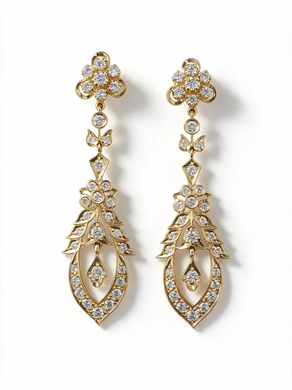 FOUNDATION JEWELLERS | 18K Yellow Gold Natural Diamond Earring - PE101814