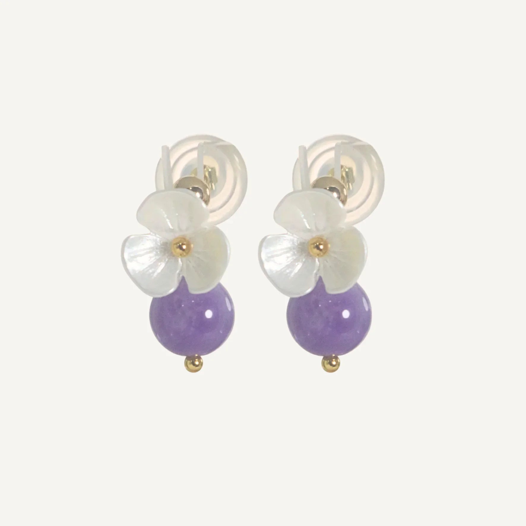 THE ANTECEDANT STORE | E - Floral Series Rhodonite Earrings