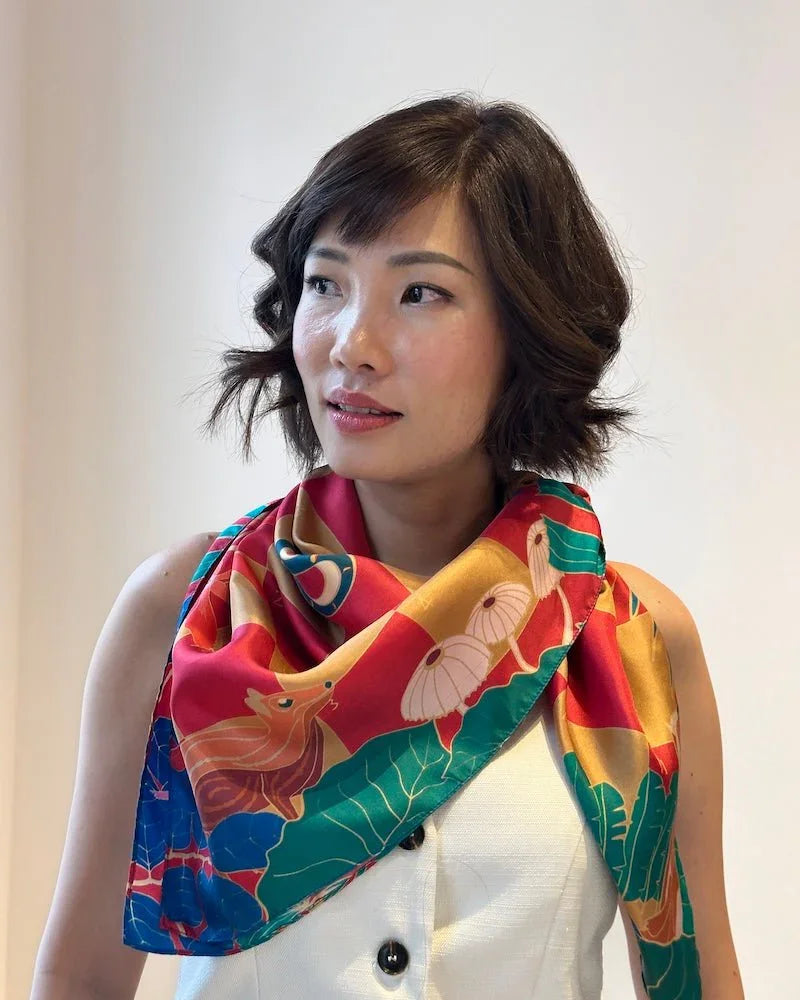 BINARY STYLE | Snake and Ladder Silk Scarf