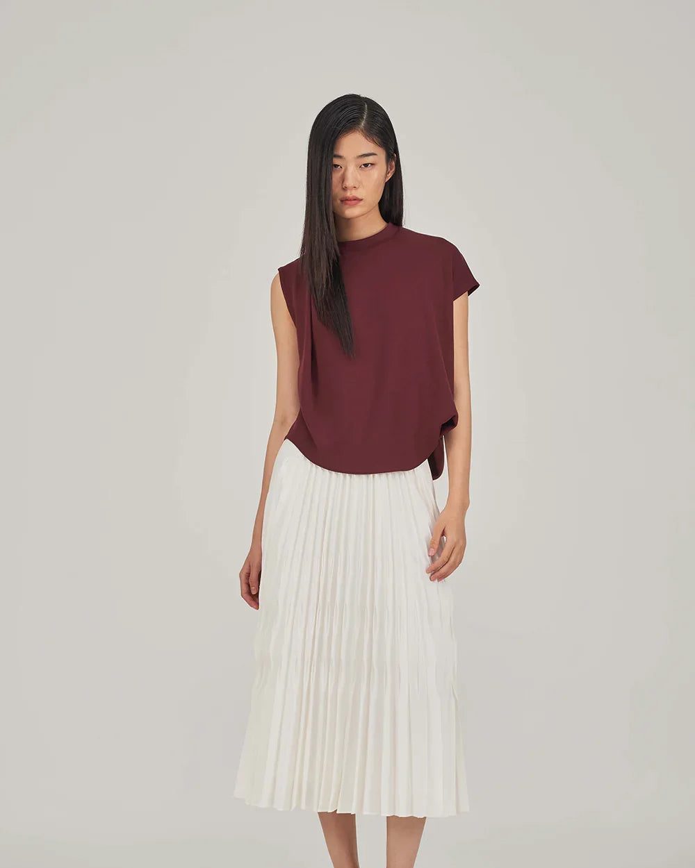 SABRINAGOH | Arleth Knit Top | Maroon