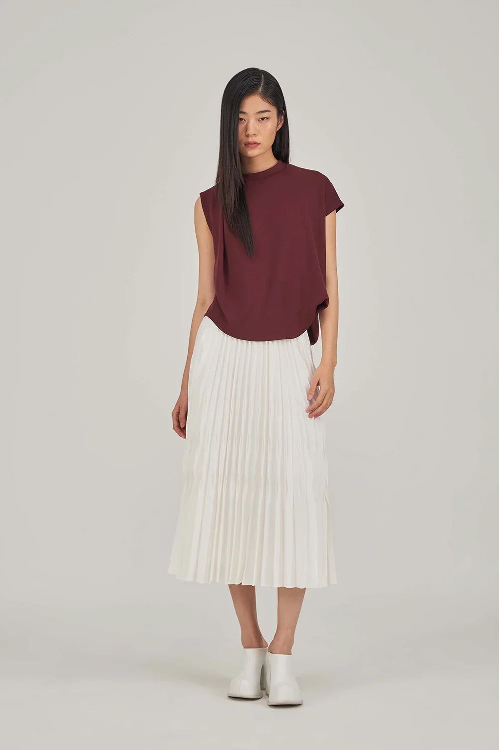 SABRINAGOH | Arleth Knit Top | Maroon