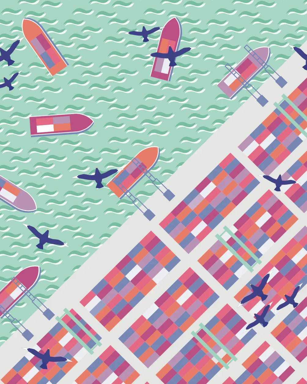 BINARY STYLE | Port of Singapore Re-Thread Scarf