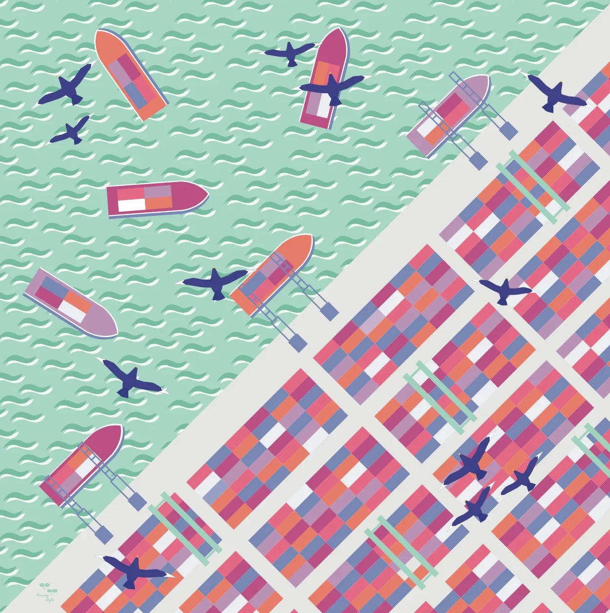 BINARY STYLE | Port of Singapore Re-Thread Scarf