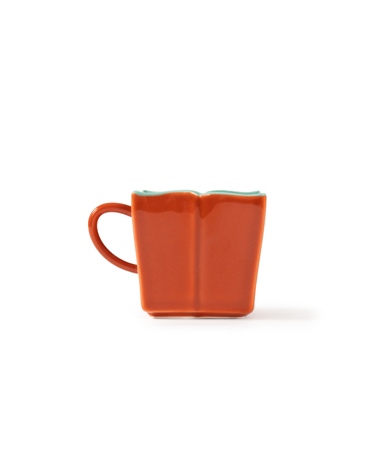CRAFILAB | Brick Red & Turquoise Handle Tea Cup