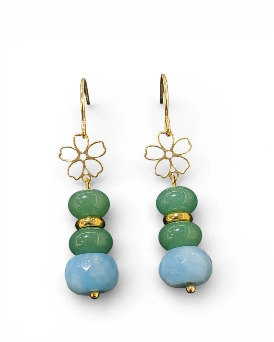 THE ANTECEDENT STORE | E - Bloom & Blessings Green Aventurine Earrings