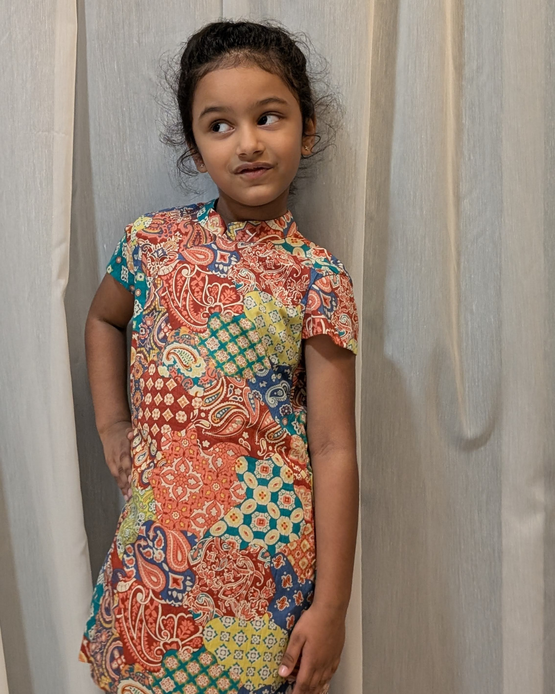 NIMBU | Harmony Multicolor Girls Cheongsam Dress