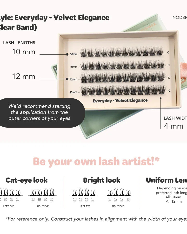 NODSPARK | Clear Band Everyday Velvet Elegant Lazy Lashes